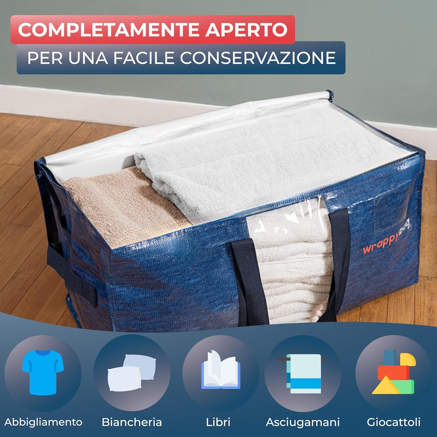 Wrappybag Set 10 Borse XXL Trasloco/Viaggi - immagine 5
