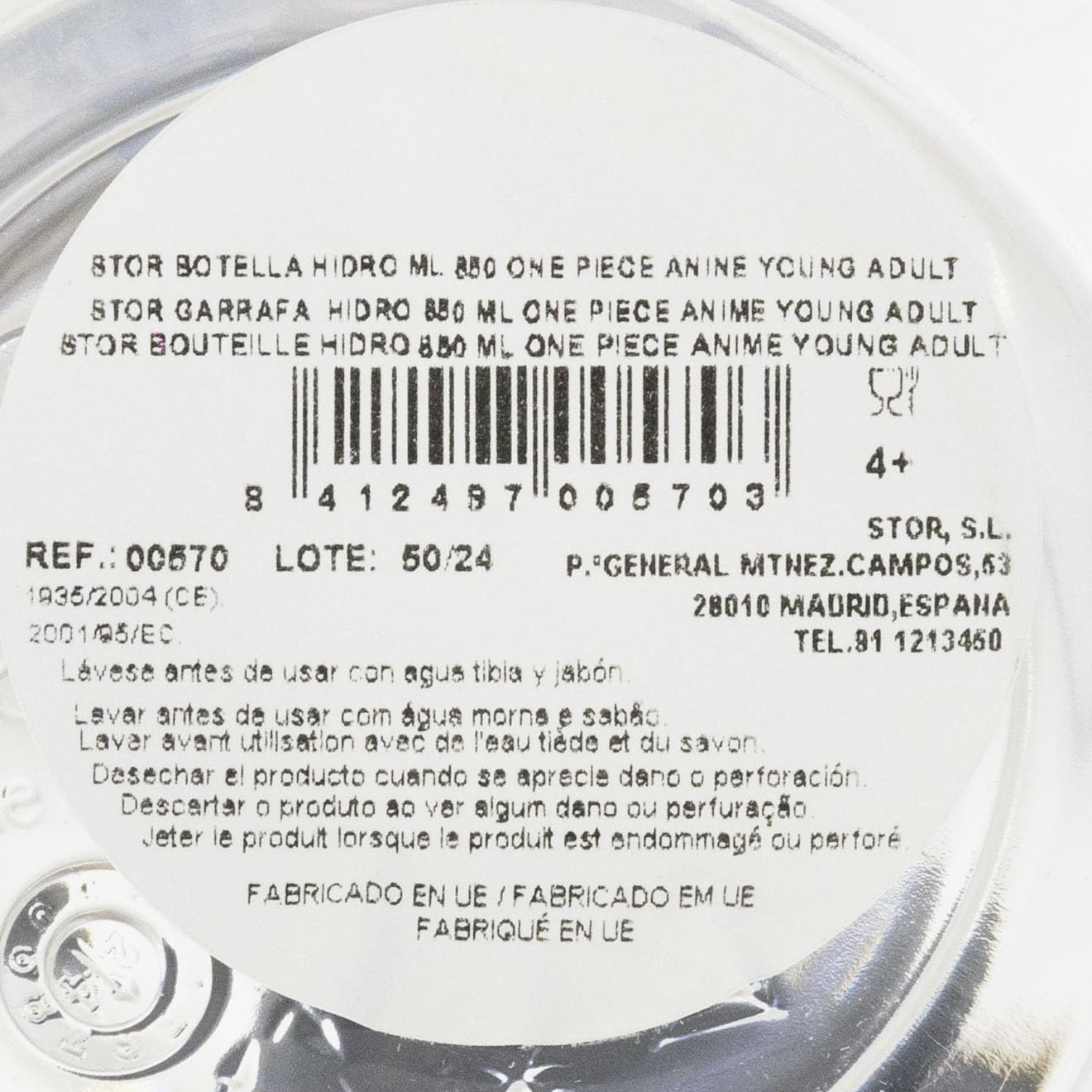 Stor BOTTIGLIA RIUTILIZZABILE IDRO 850 ML ONE PIECE - immagine 3