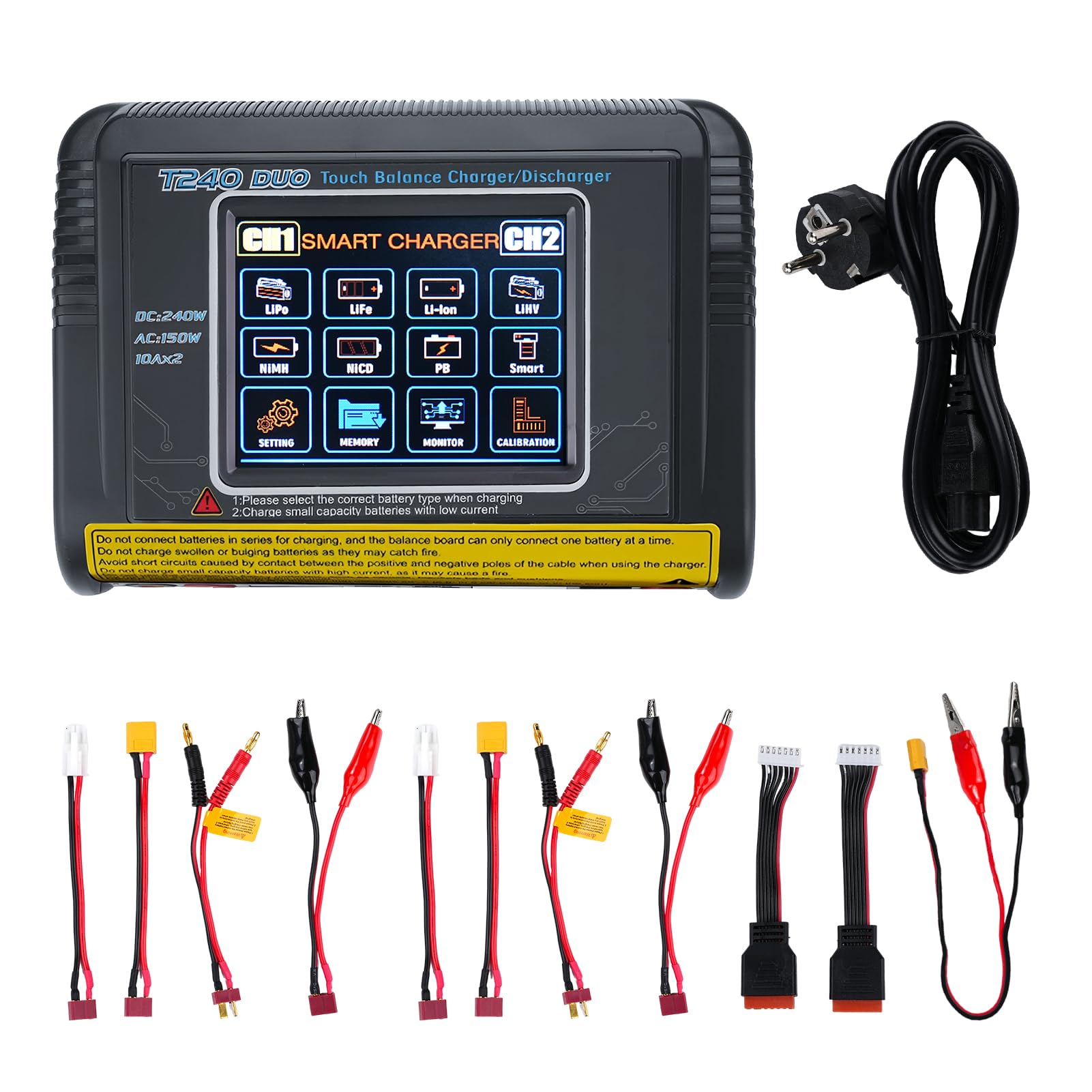 Caricabatterie Lipo RC T240 DC/AC 240W/150W Touchscreen