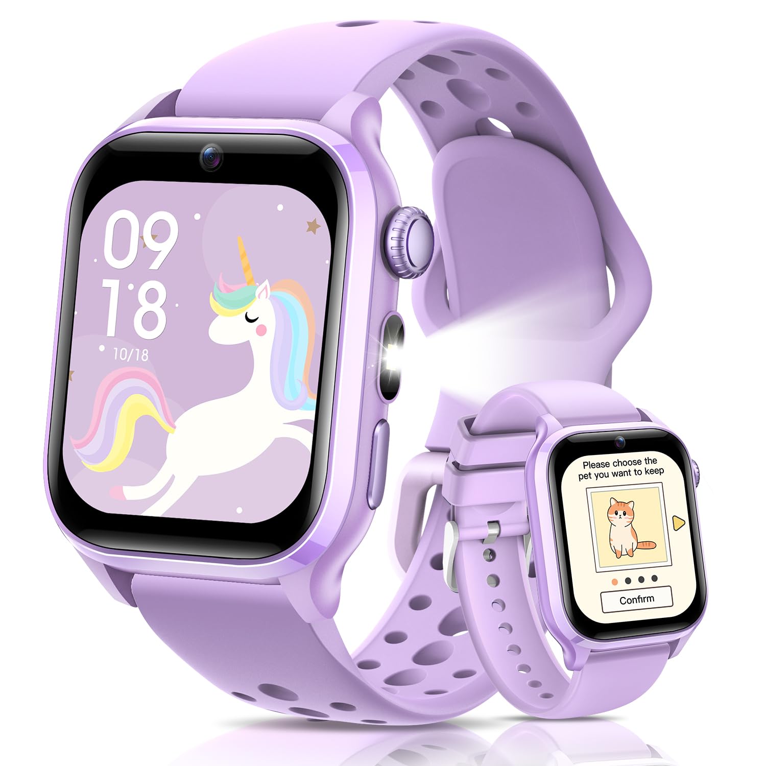 RUXINGX 2025 Smartwatch Bambini 1,52" Viola