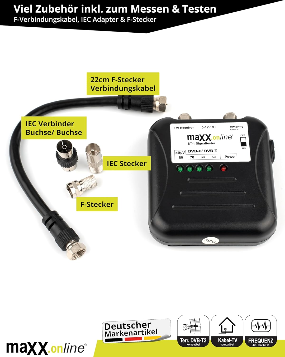 Tester ST-1 Segnale TV Cavo DVB-C/DVB-T - immagine 7