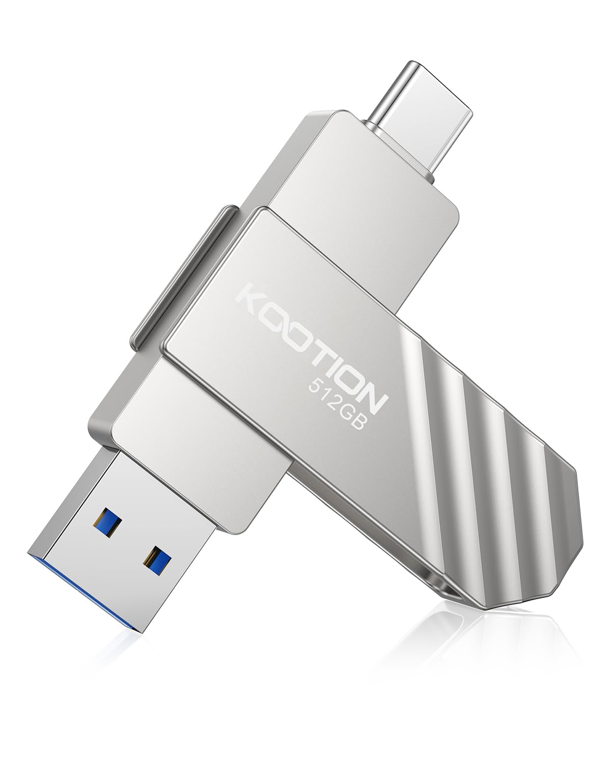 Kootion Chiavetta USB C 512 GB 2 in 1 USB 3.2 Metallo