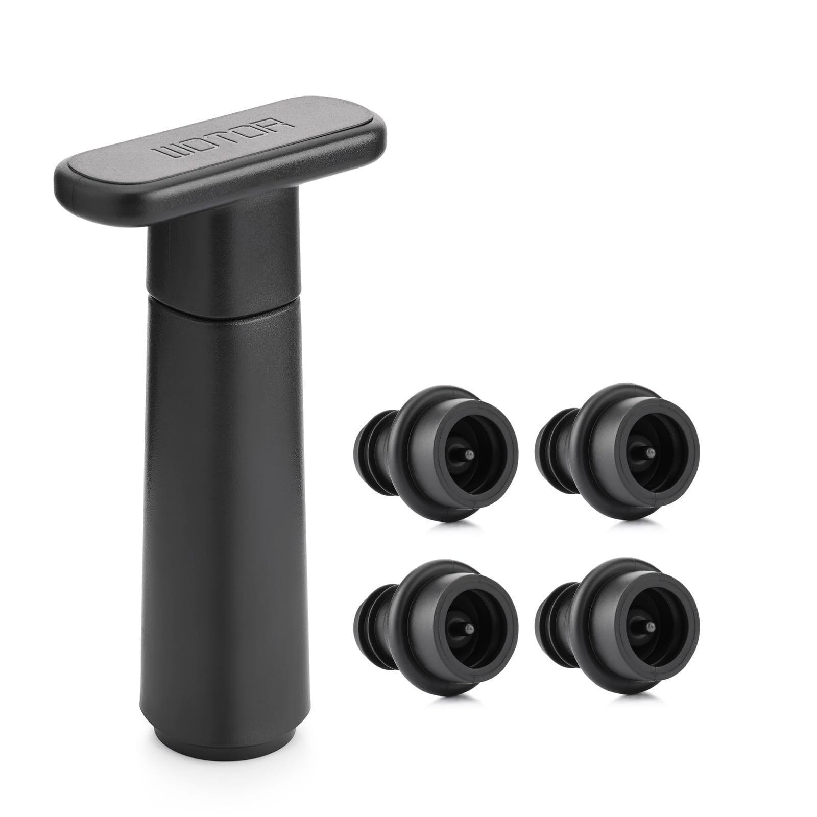 Wotor Pompa Sottovuoto per Vino con 4 Tappi
