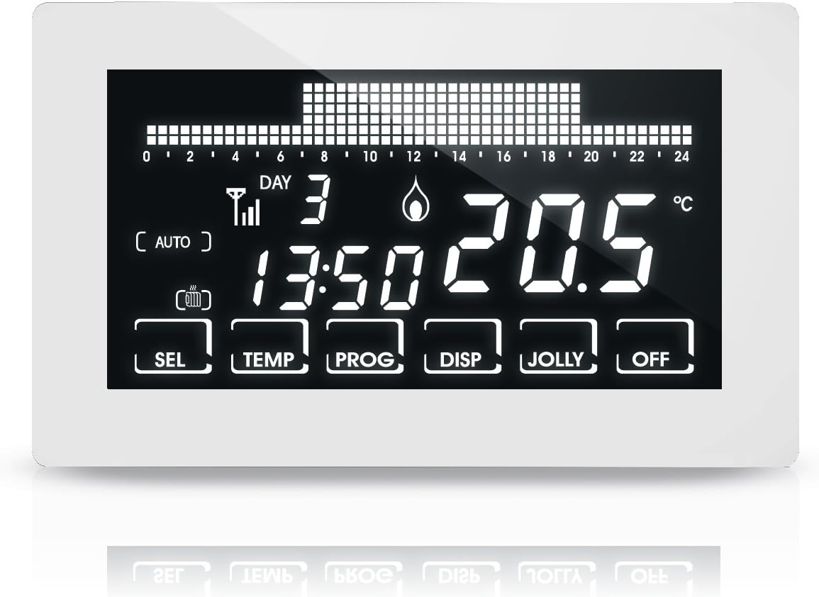 Fantini Cosmi CH193BWIFI Cronotermostato Settimanale Touch, Bianco