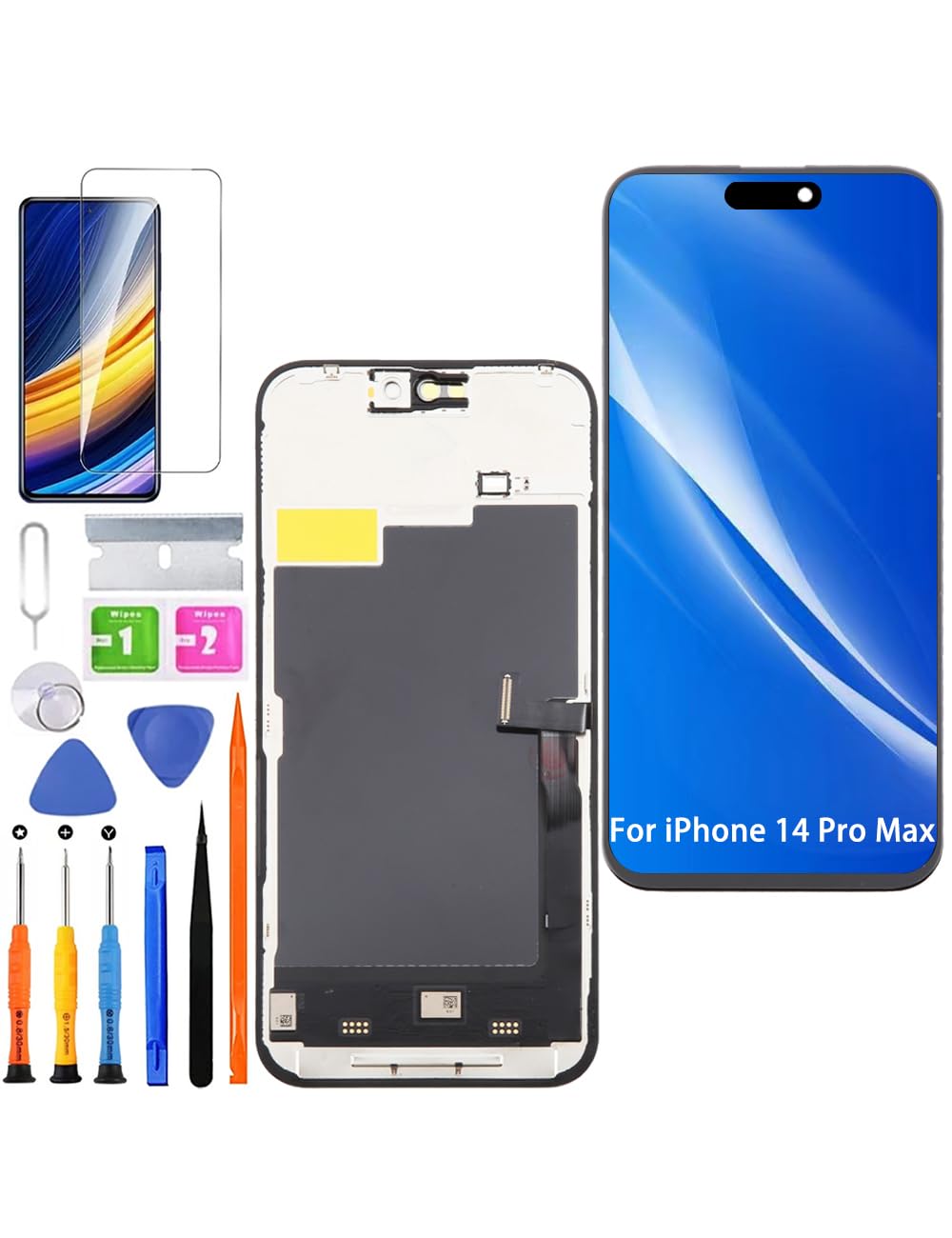 HLYGZX Display per iPhone 14 Pro Max LCD FHD