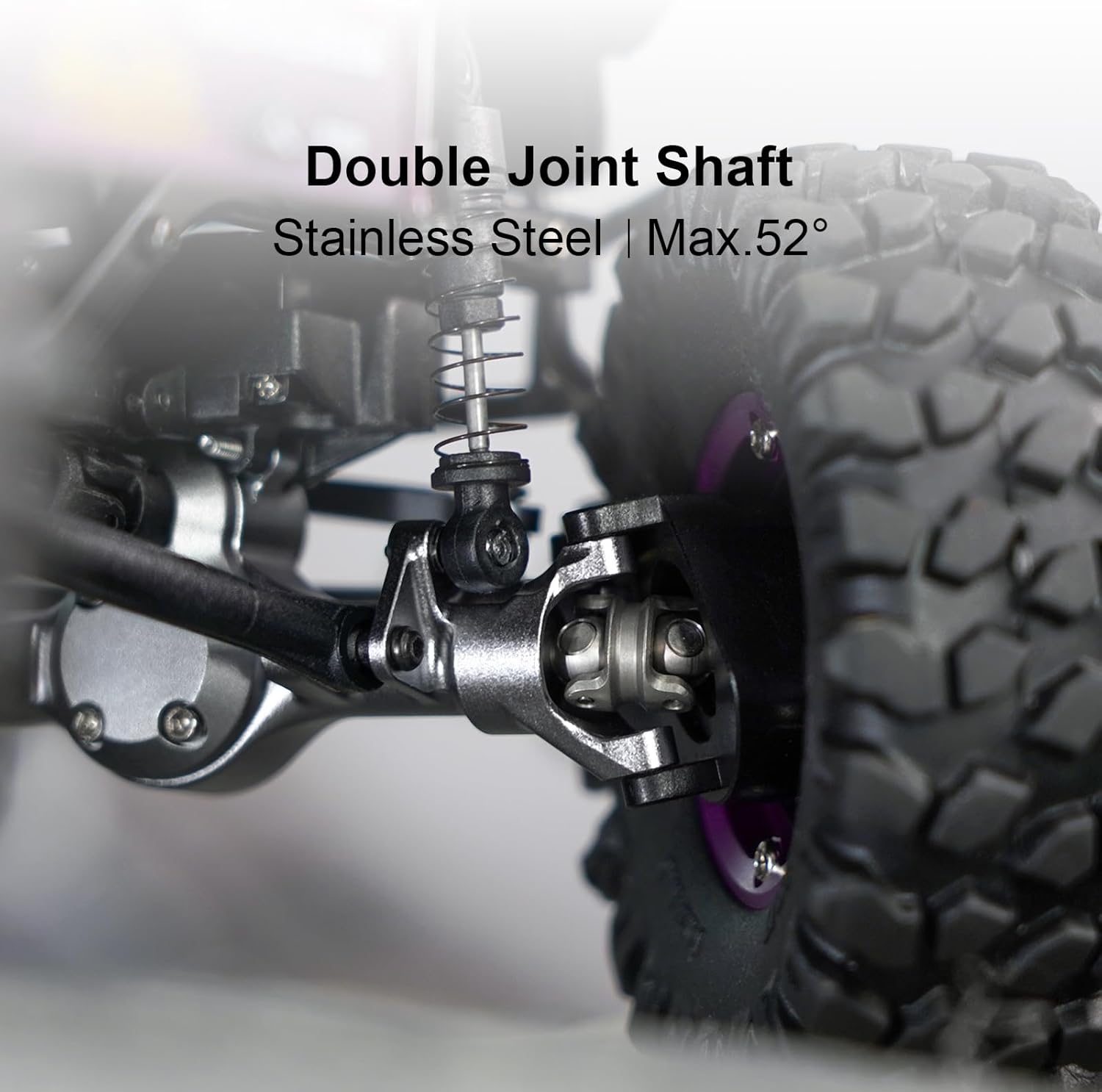 INJORA +4mm Assi Planet per Aggiornamento SCX24 1/24, Titanio - immagine 6