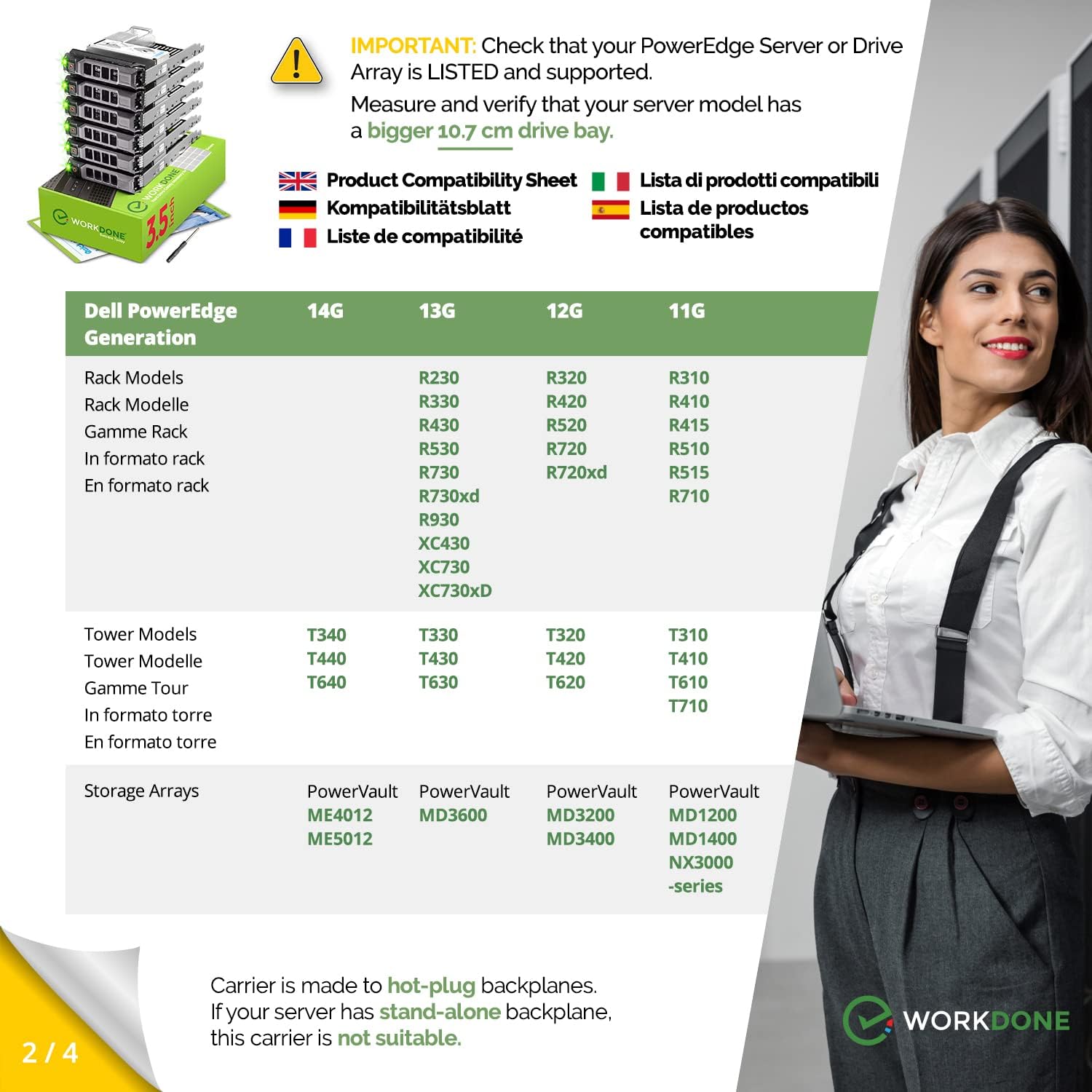 Workdone Caddy Disco Rigido 3,5" con Adattatore 2,5" (6 pz) - immagine 3