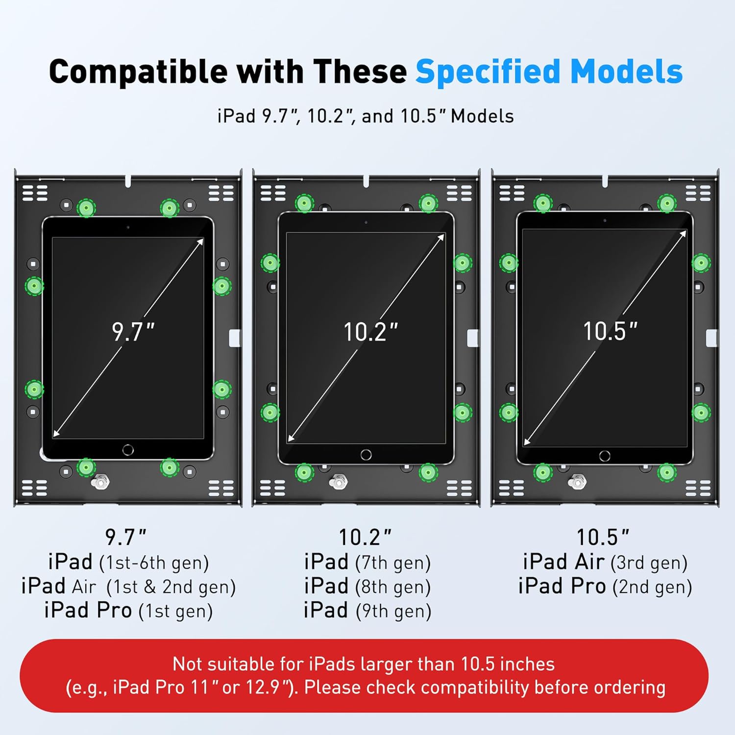 Abovetek Supporto Antifurto per iPad - Nero - immagine 2