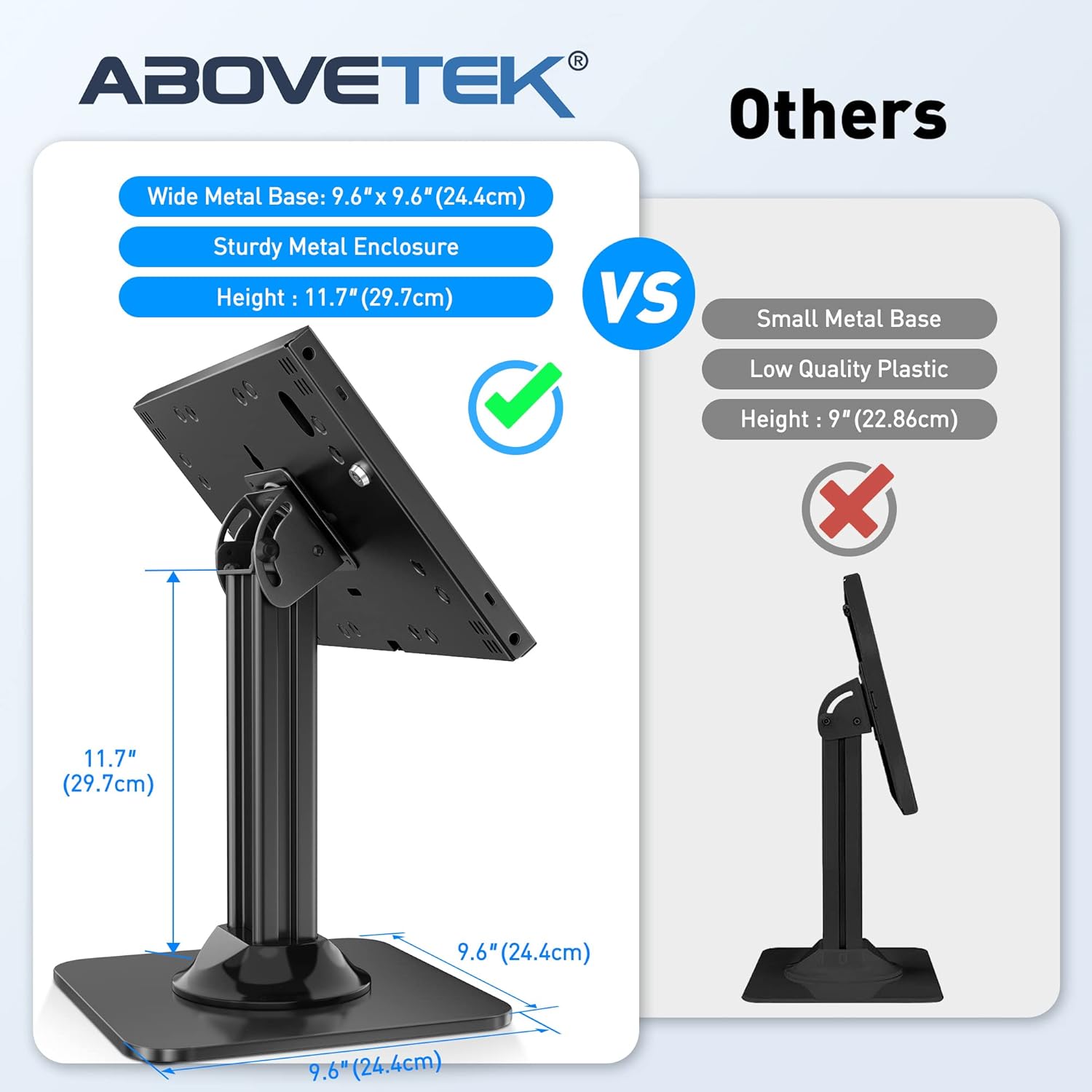Abovetek Supporto Antifurto per iPad - Nero - immagine 6