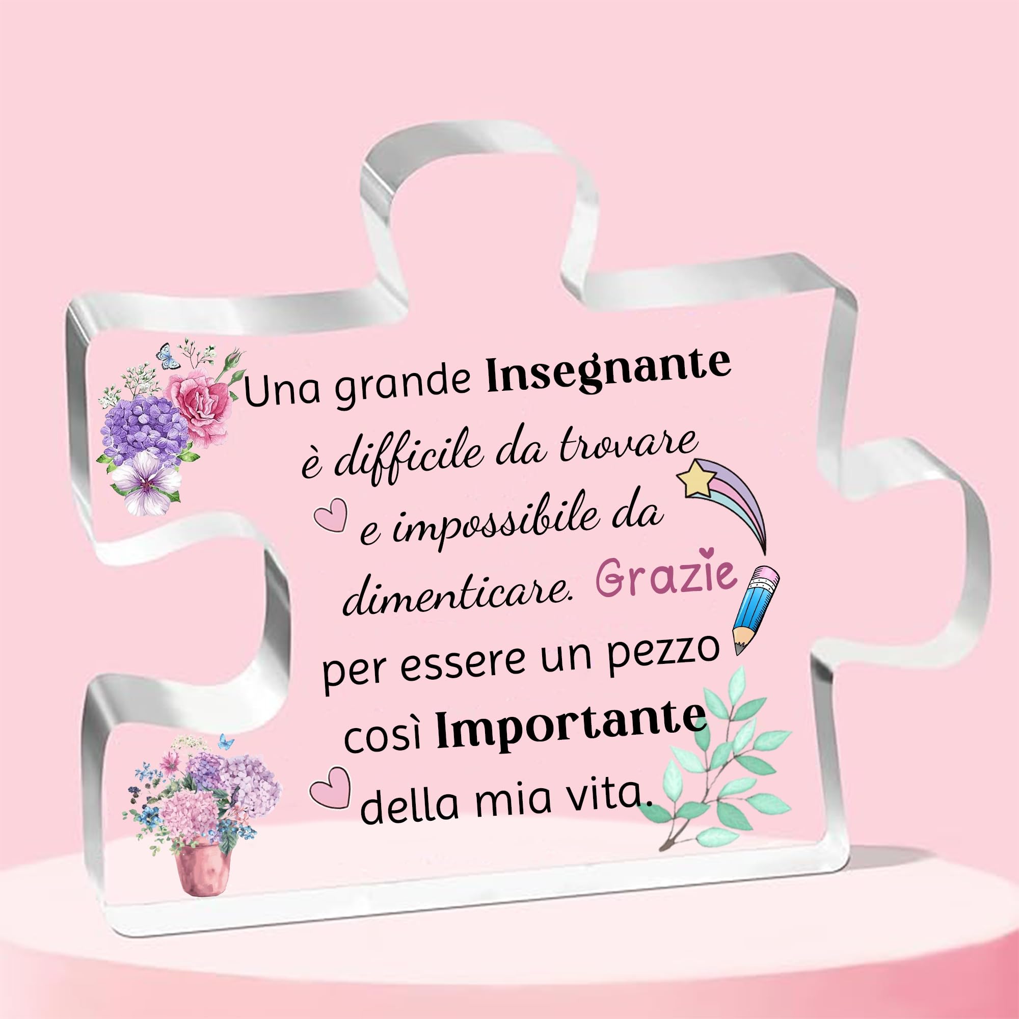 Maestra Targhe e Cartelli Decorativi Acrilico Puzzle