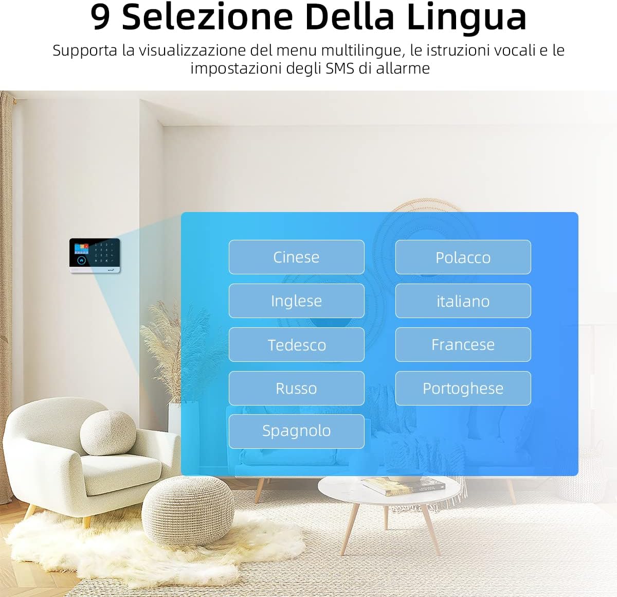 Sistema Allarme Casa Senza Fili 17 Pezzi GSM SMS WIFI - immagine 3