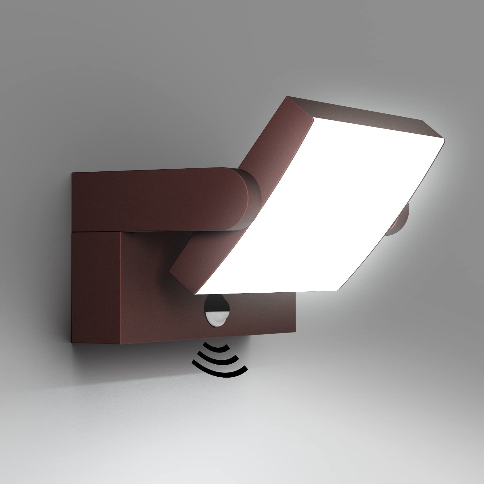 Klighten Lampada Esterno LED 24W con Sensore, Bronzo