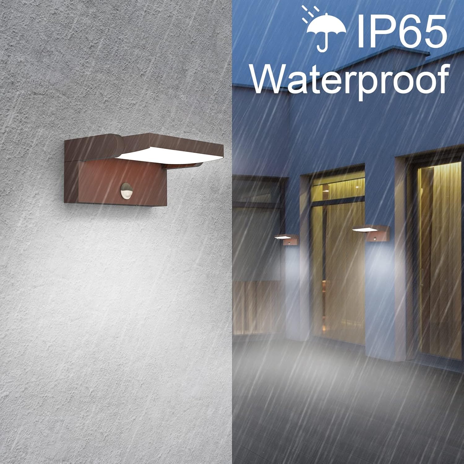 Klighten Lampada Esterno LED 24W con Sensore, Bronzo - immagine 5