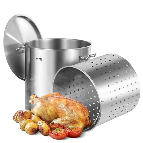 Vevor Pentola in Acciaio Inox 79,5 L con Cestello