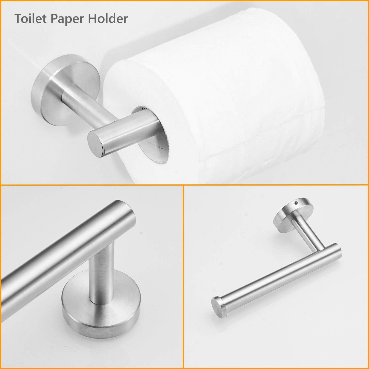 Beelee Set Accessori Bagno 3 Pezzi Acciaio Inox - immagine 3