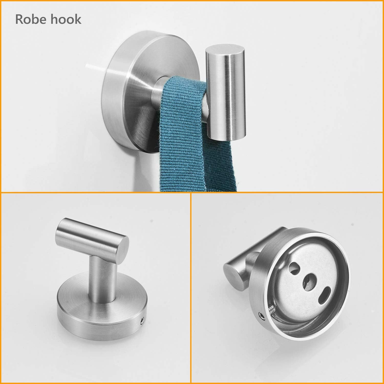 Beelee Set Accessori Bagno 3 Pezzi Acciaio Inox - immagine 5