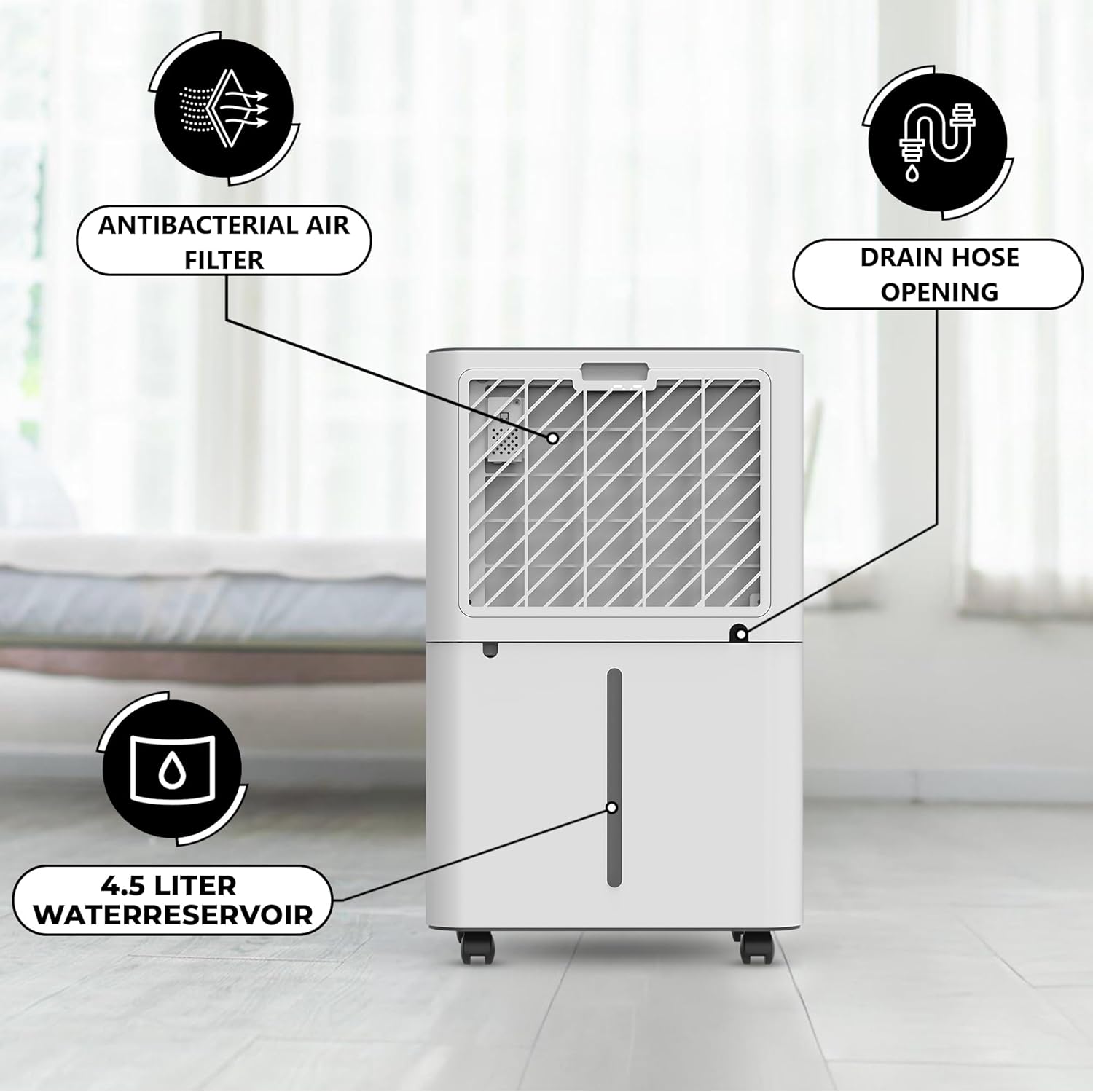 Vonia Deumidificatore 16L, Bianco - immagine 5