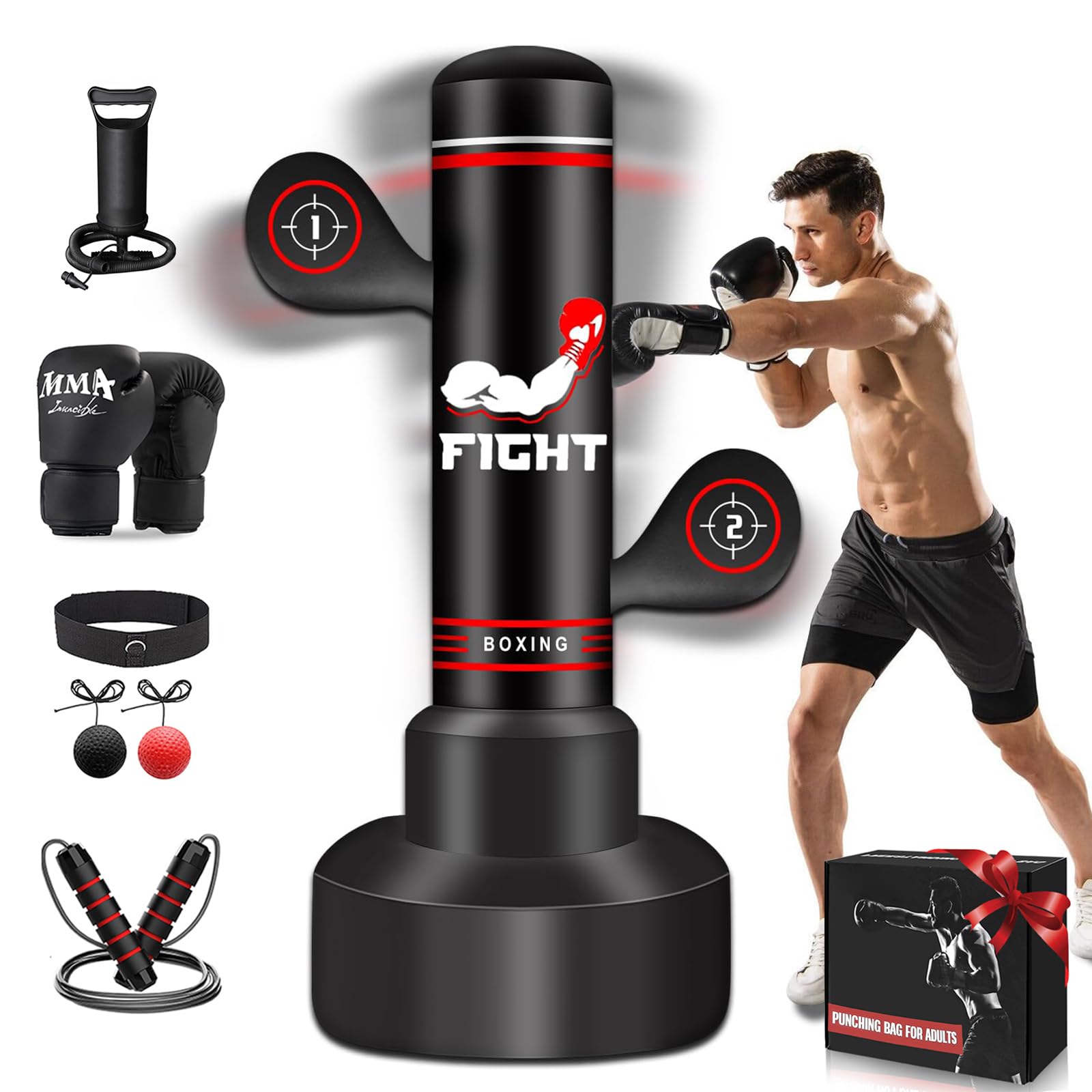 Nzqxjxz Sacco da Boxe da Terra Autoportante 180cm
