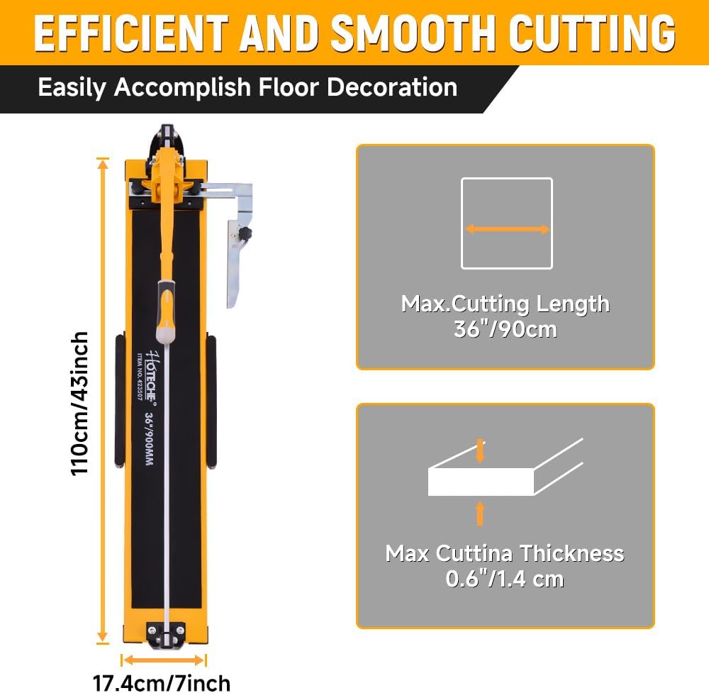 HOTECHE Tagliapiastrelle di Precisione 900 mm, Giallo - immagine 3
