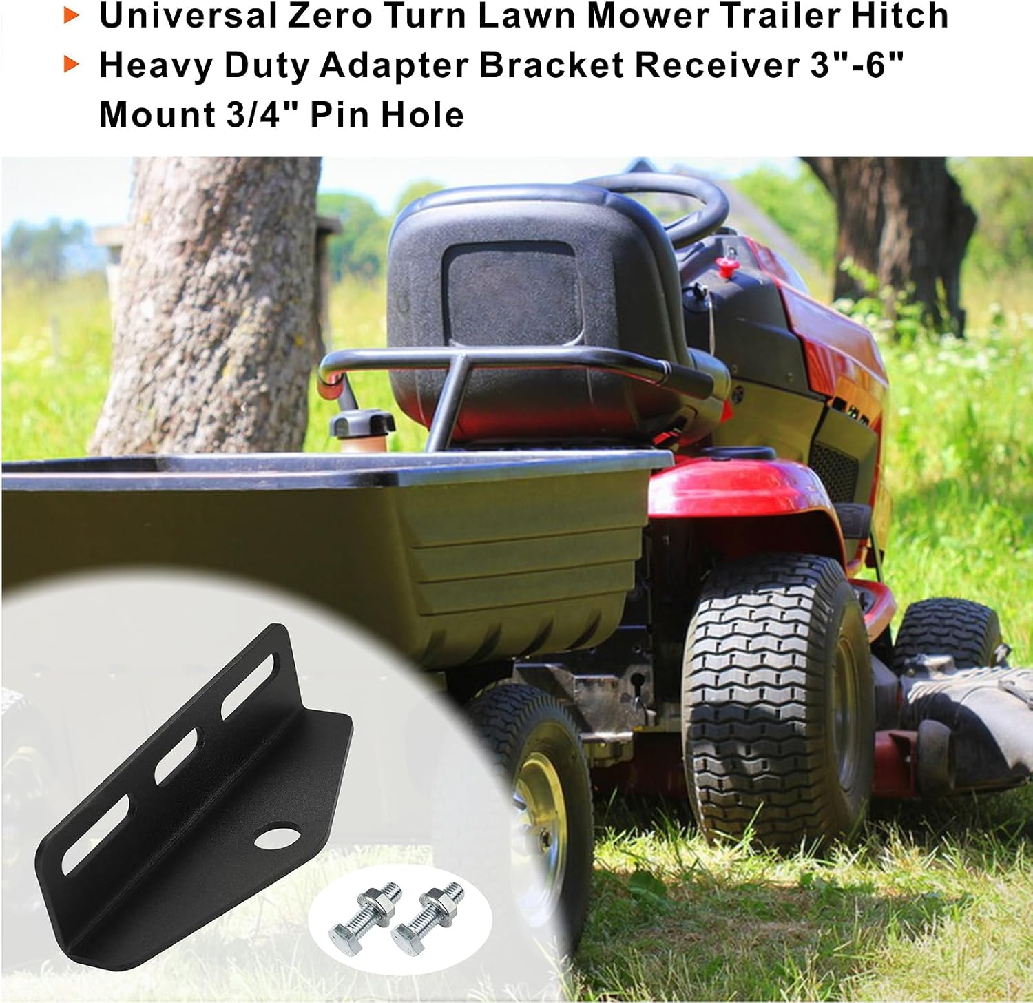 Universale Zero Turn Lawn Mower Trailer Hitch Heavy Duty Adattatore ...