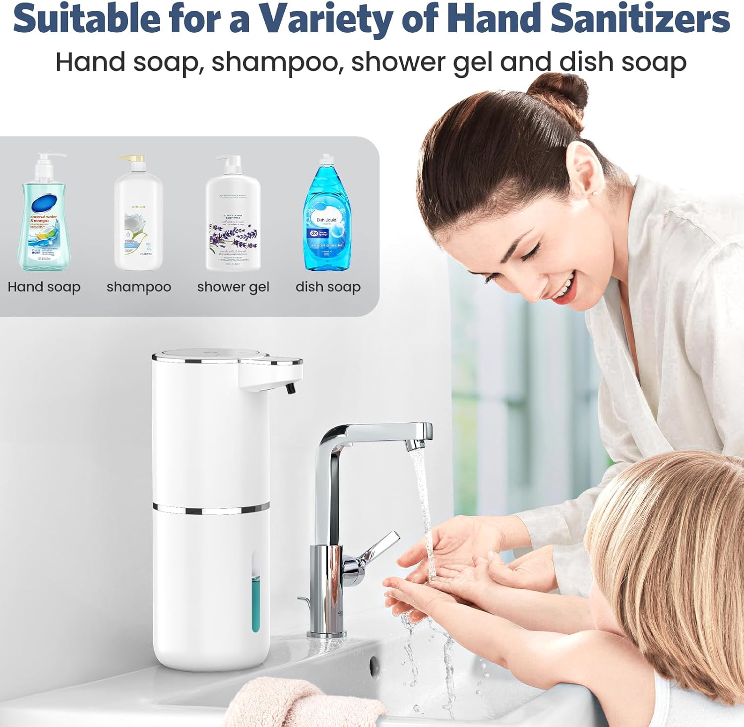 Happhooh Dispenser Sapone Automatico 380ml - immagine 6