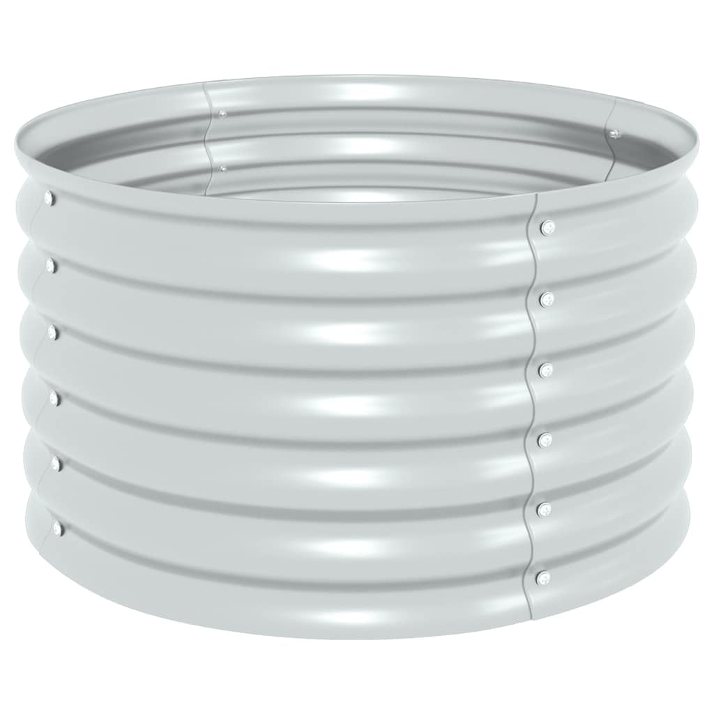 vidaXL Letto Rialzato da Giardino 80x80x44cm Acciaio Zincato Argento Fioriera