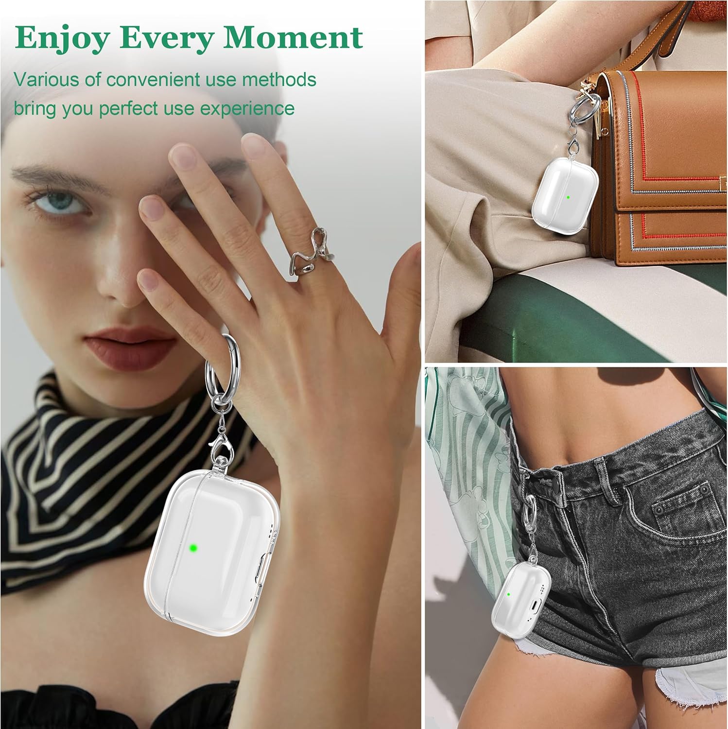 Custodia per Airpods Pro 3a generazione con Portachiavi - immagine 2