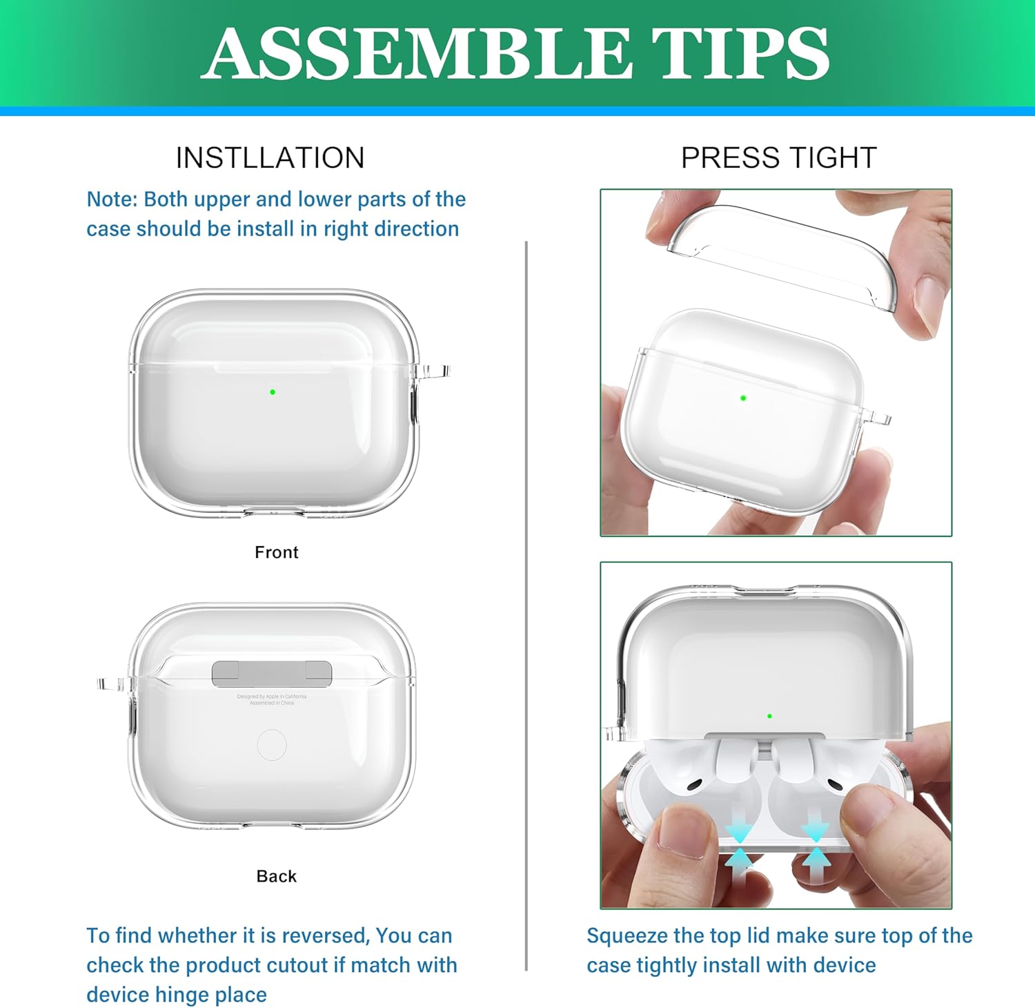 Custodia per Airpods Pro 3a generazione con Portachiavi - immagine 4