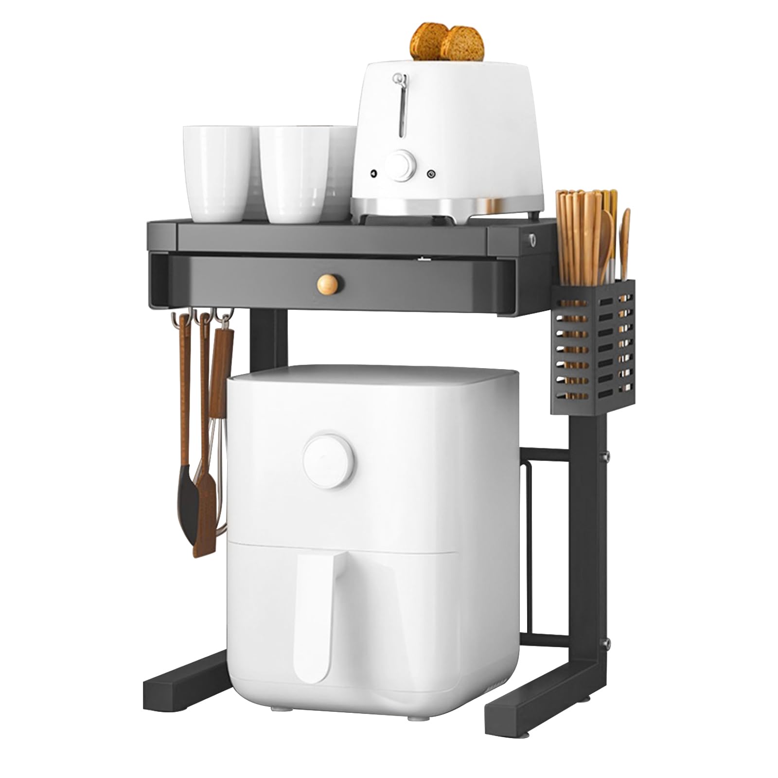 KMQRDZi Scaffale Organizzatore a Catena, Nero