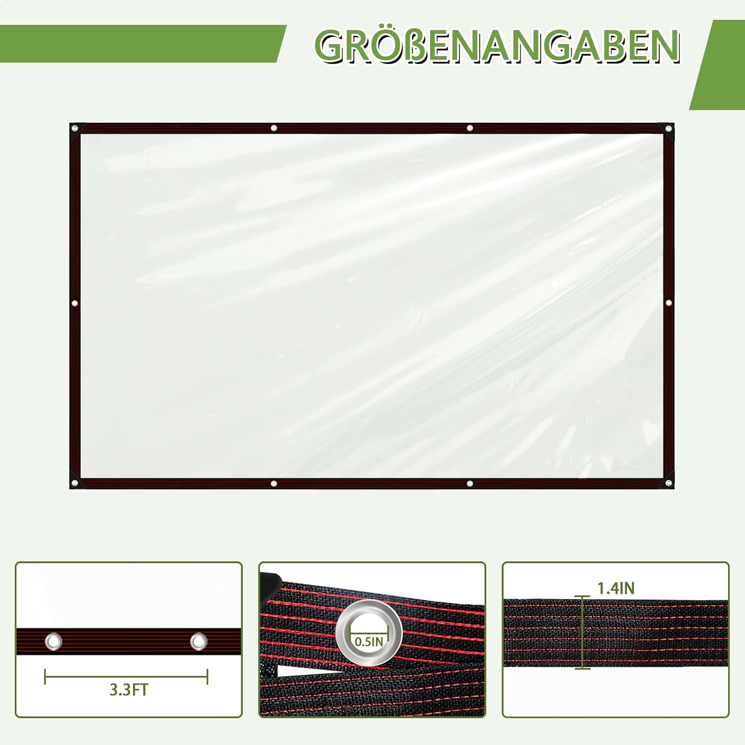 Telone Trasparente con Occhielli 2 x 6 m - immagine 4