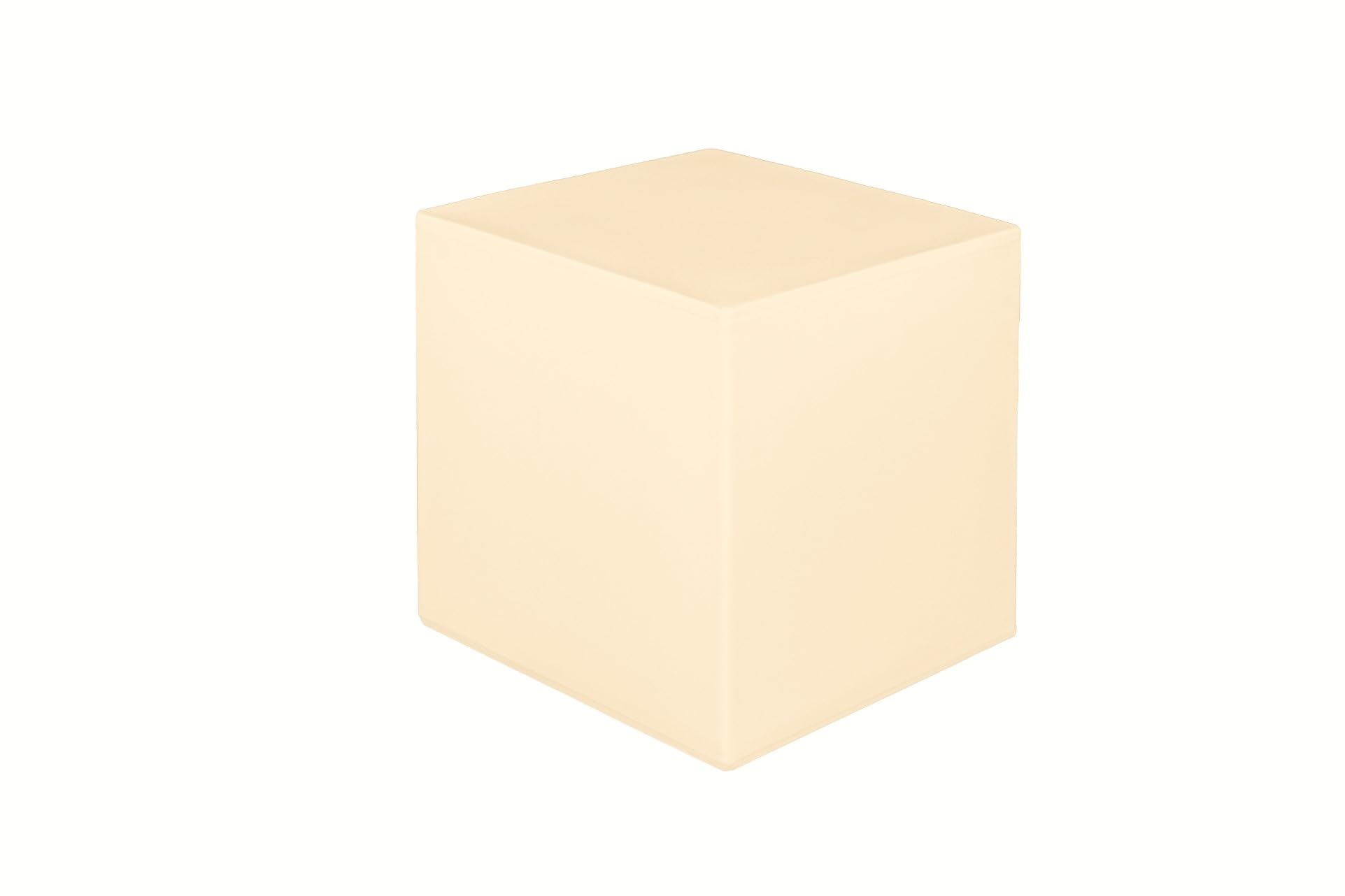 Kloris Cubo in Resina 25x25x25cm, Crema