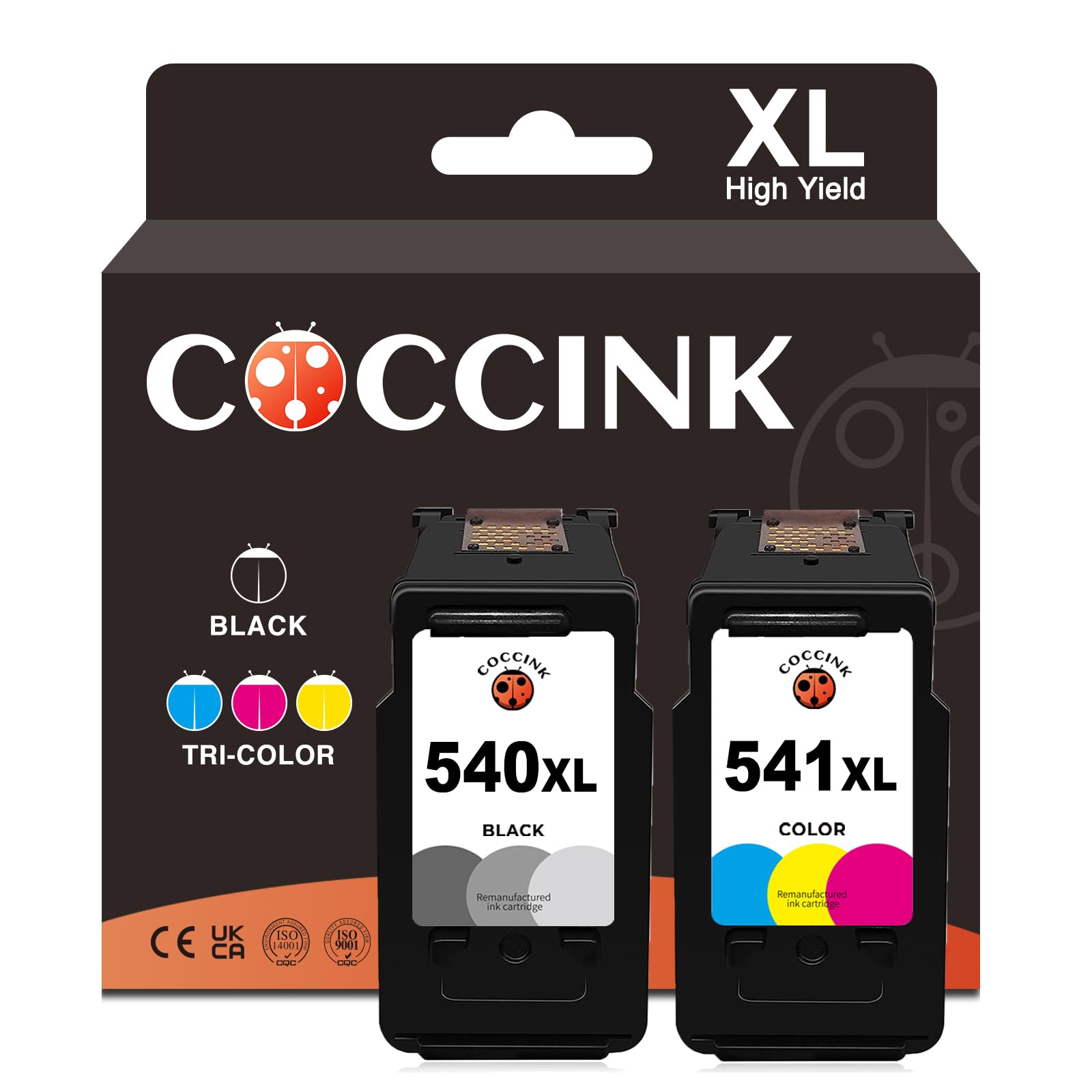Coccink Cartucce di Ricambio PG-540 XL CL-541 XL