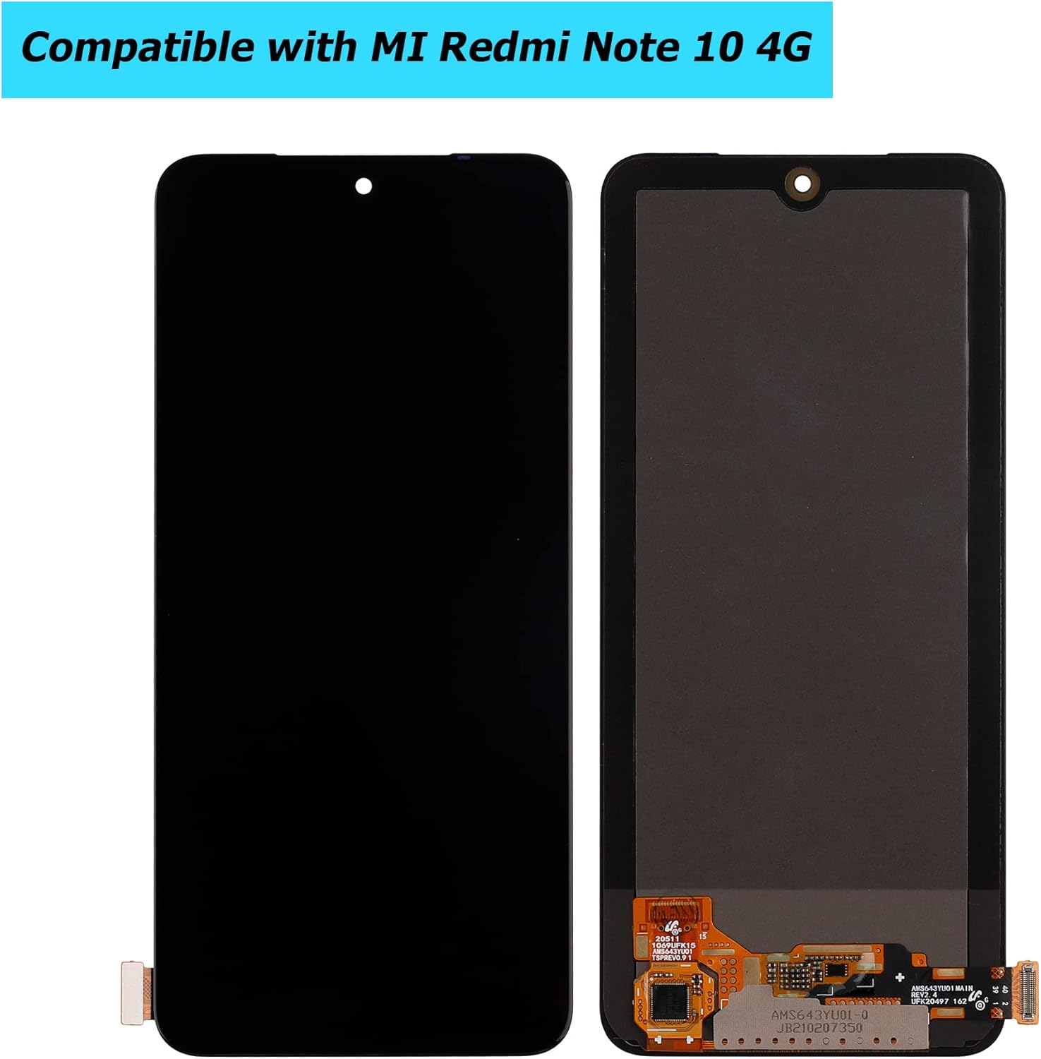 Vvsialeek Display Super AMOLED per MI Redmi Note 10 4G - immagine 2