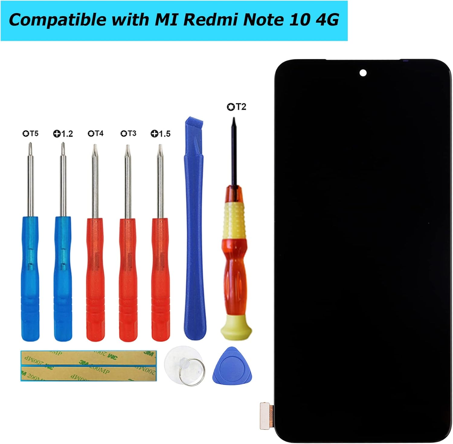 Vvsialeek Display Super AMOLED per MI Redmi Note 10 4G - immagine 3