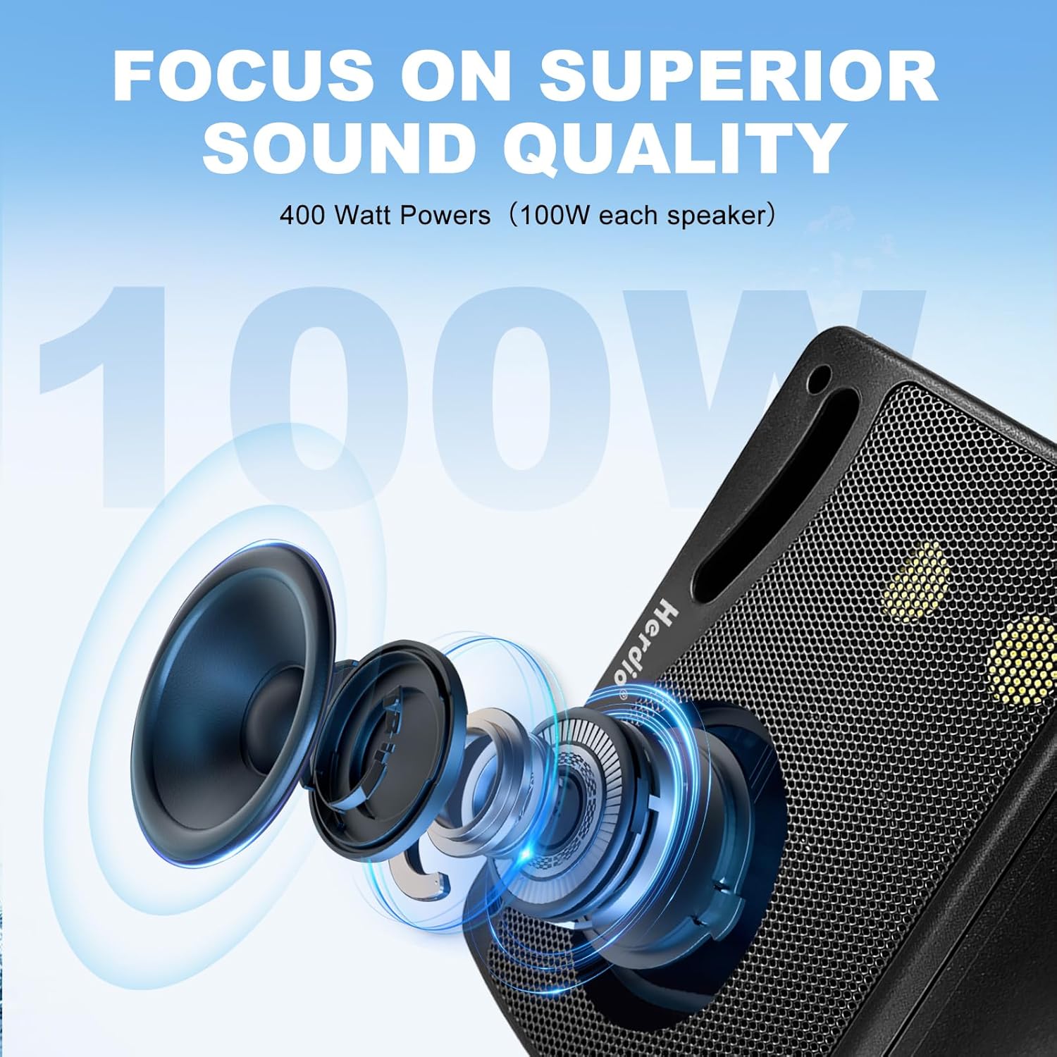 Herdio Altoparlanti Passivi da Esterno 8,9cm Impermeabili - immagine 3