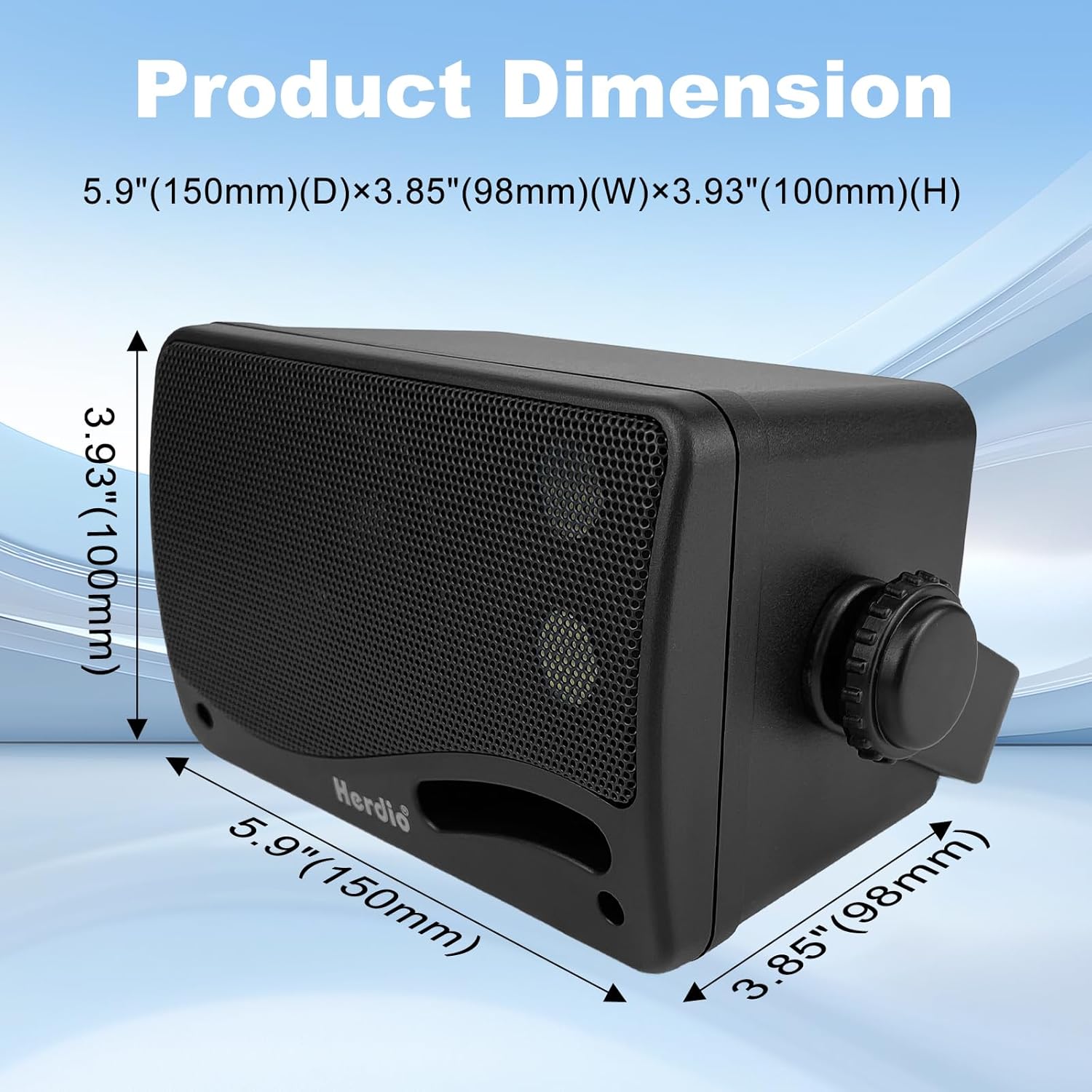 Herdio Altoparlanti Passivi da Esterno 8,9cm Impermeabili - immagine 6