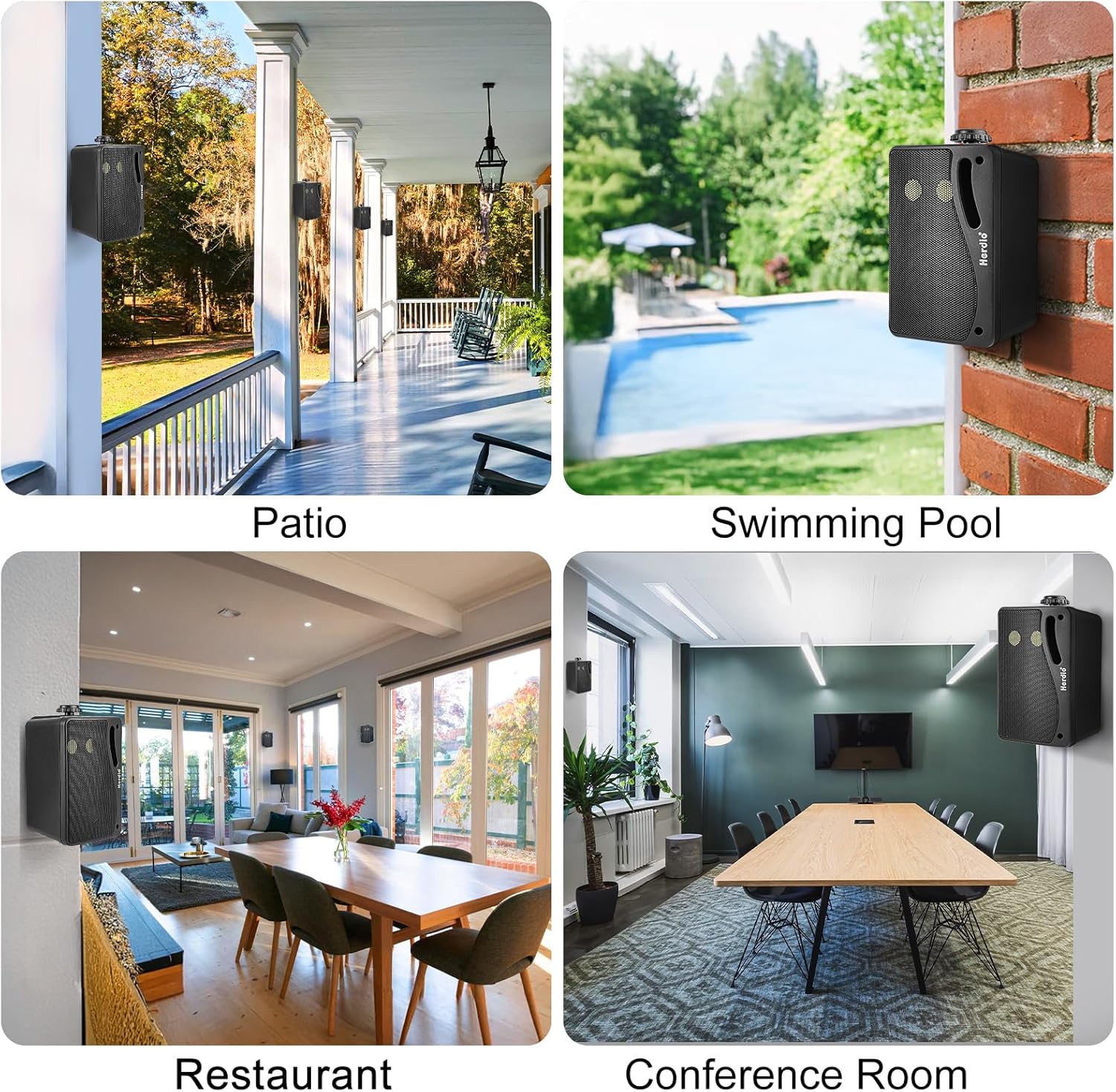 Herdio Altoparlanti Passivi da Esterno 8,9cm Impermeabili - immagine 8