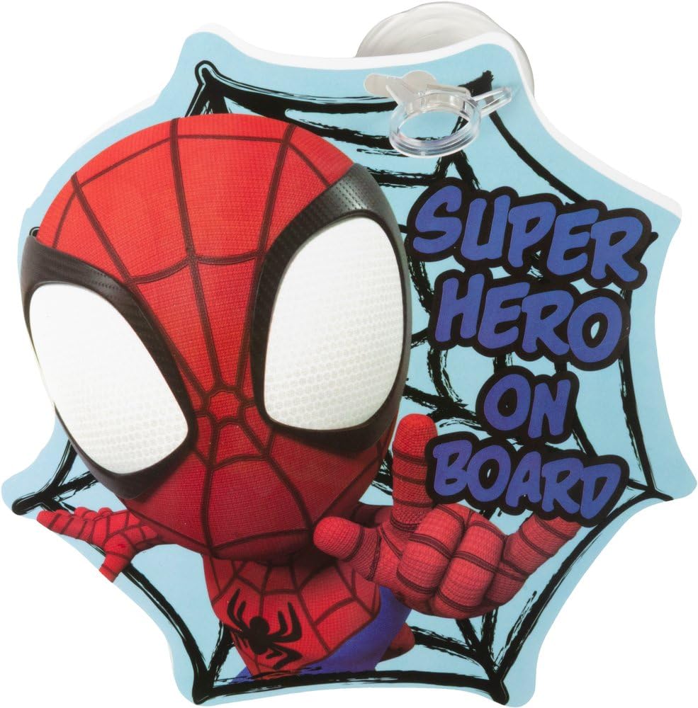 marvel-spidey-baby-on-board-con-grafica-di-spidey-forma-a-ragnatela-e