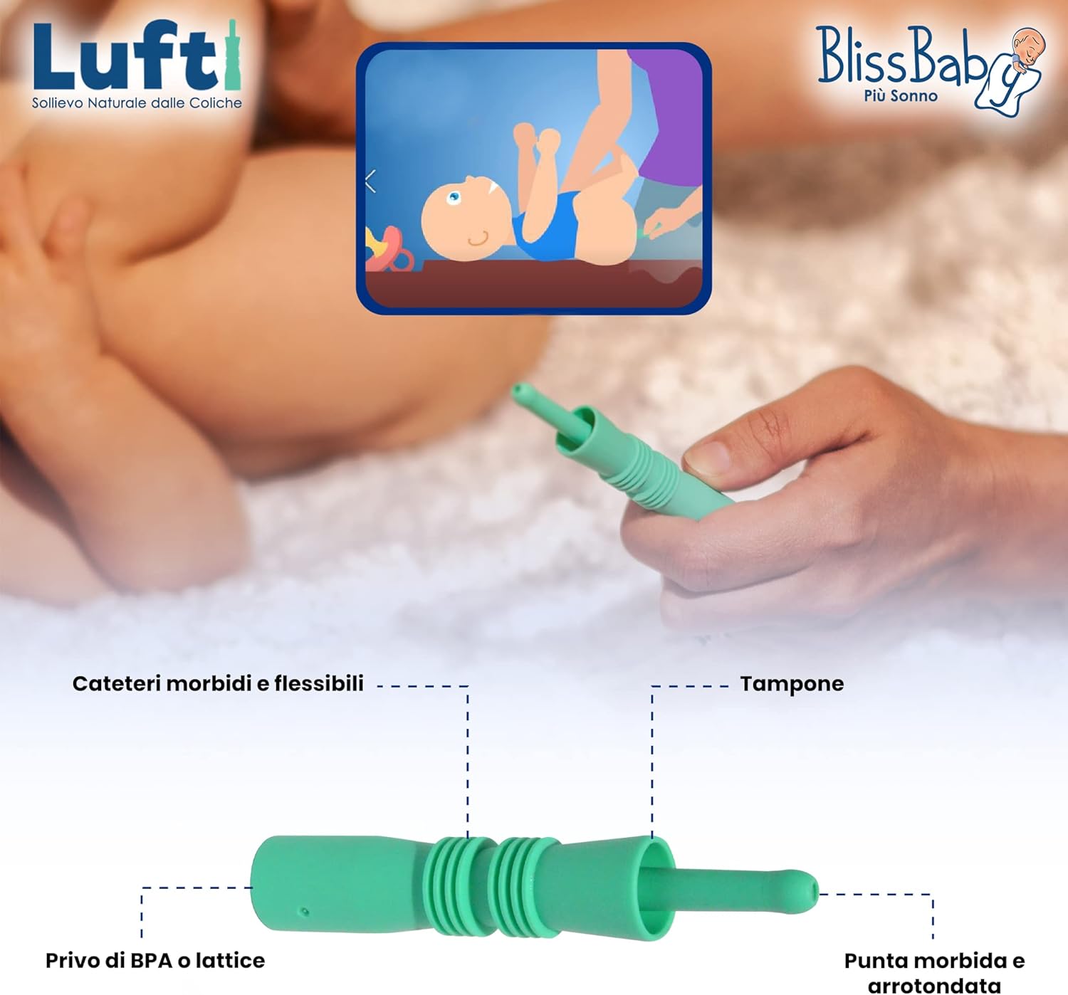 Blissbaby Lufti Sondino per Coliche e Gas Bambini x 10 - immagine 4