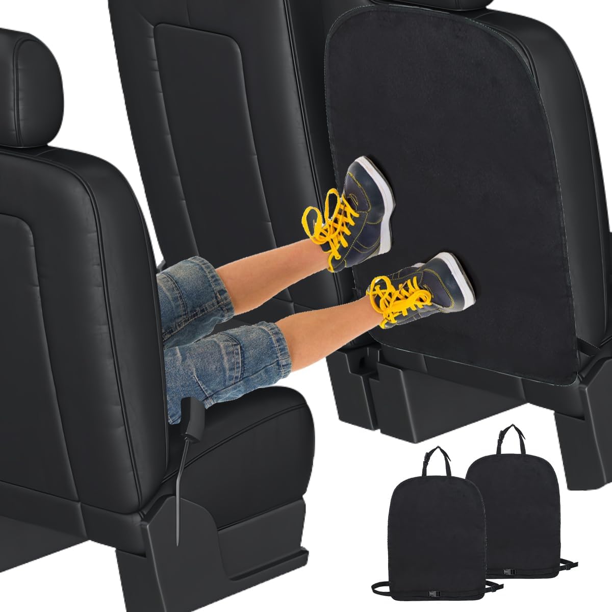 2 Protezioni Sedile Auto Bambini Anteriore 60x45cm - immagine 1