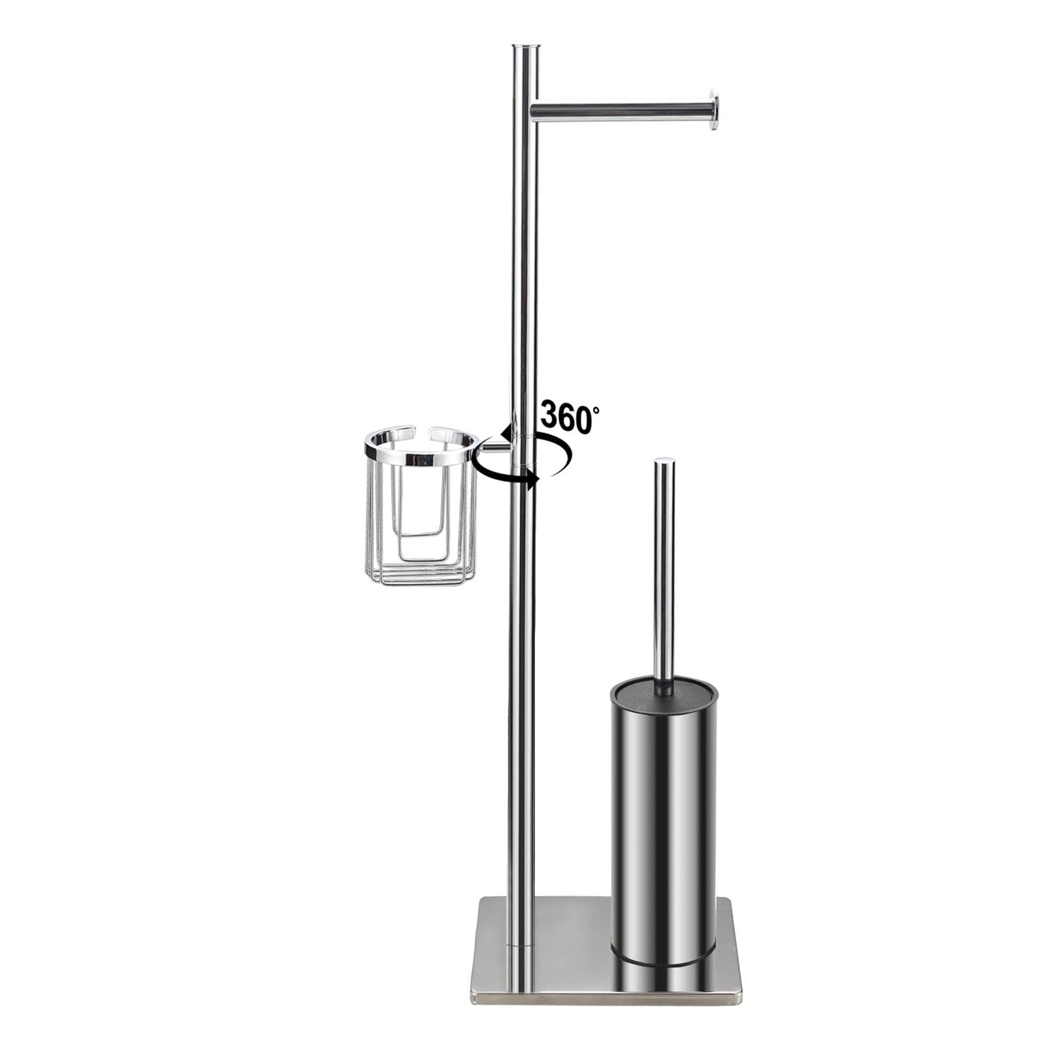 Bgl Porta Carta Igienica in Piedi con Spazzola WC