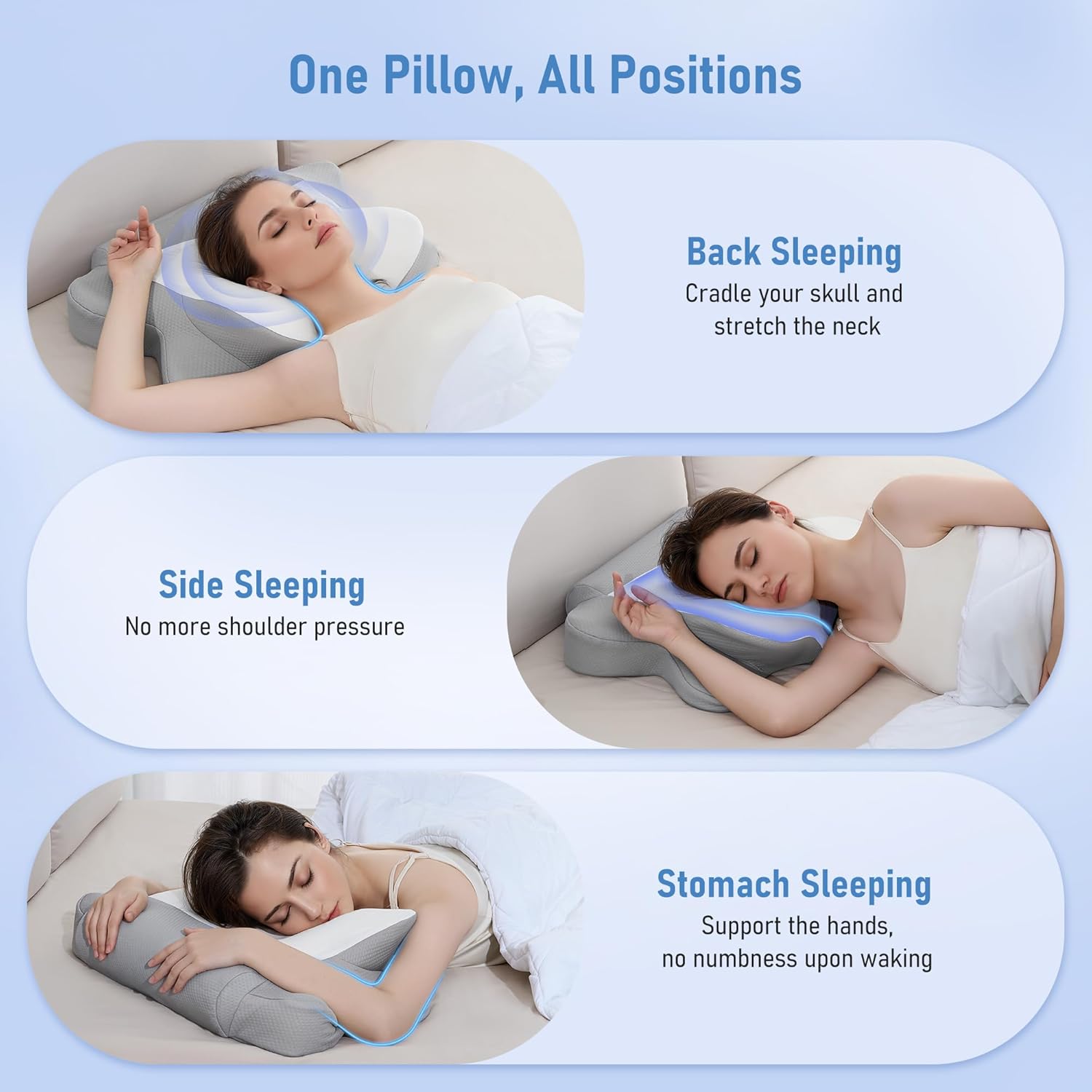 Careboda Cuscino Cervicale in Memory Foam - immagine 5