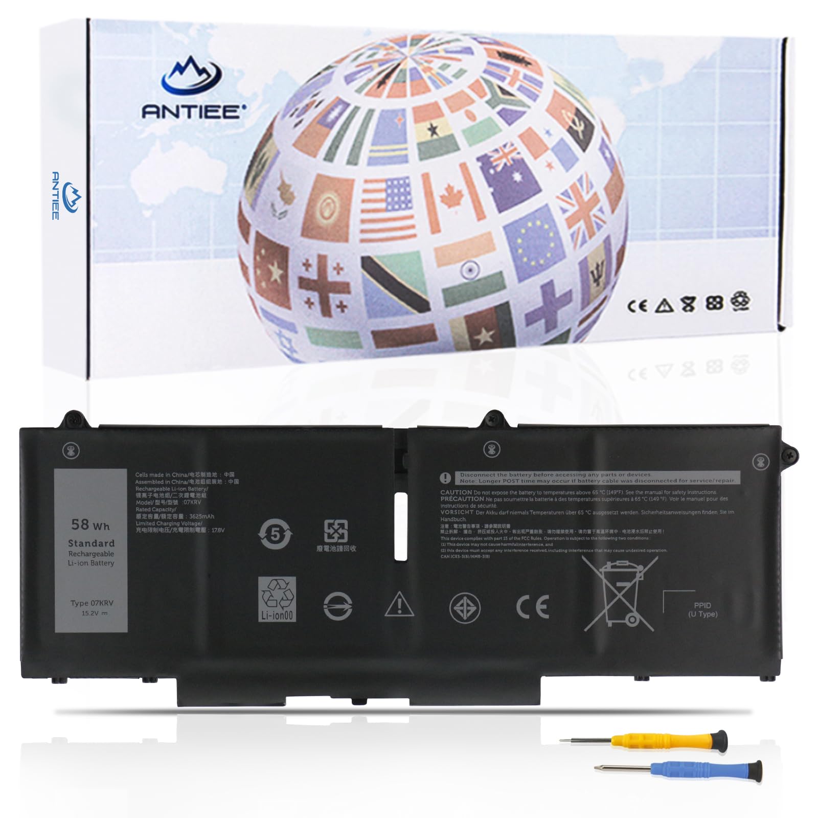 Antiee Batteria Laptop per Dell Latitude e Precision