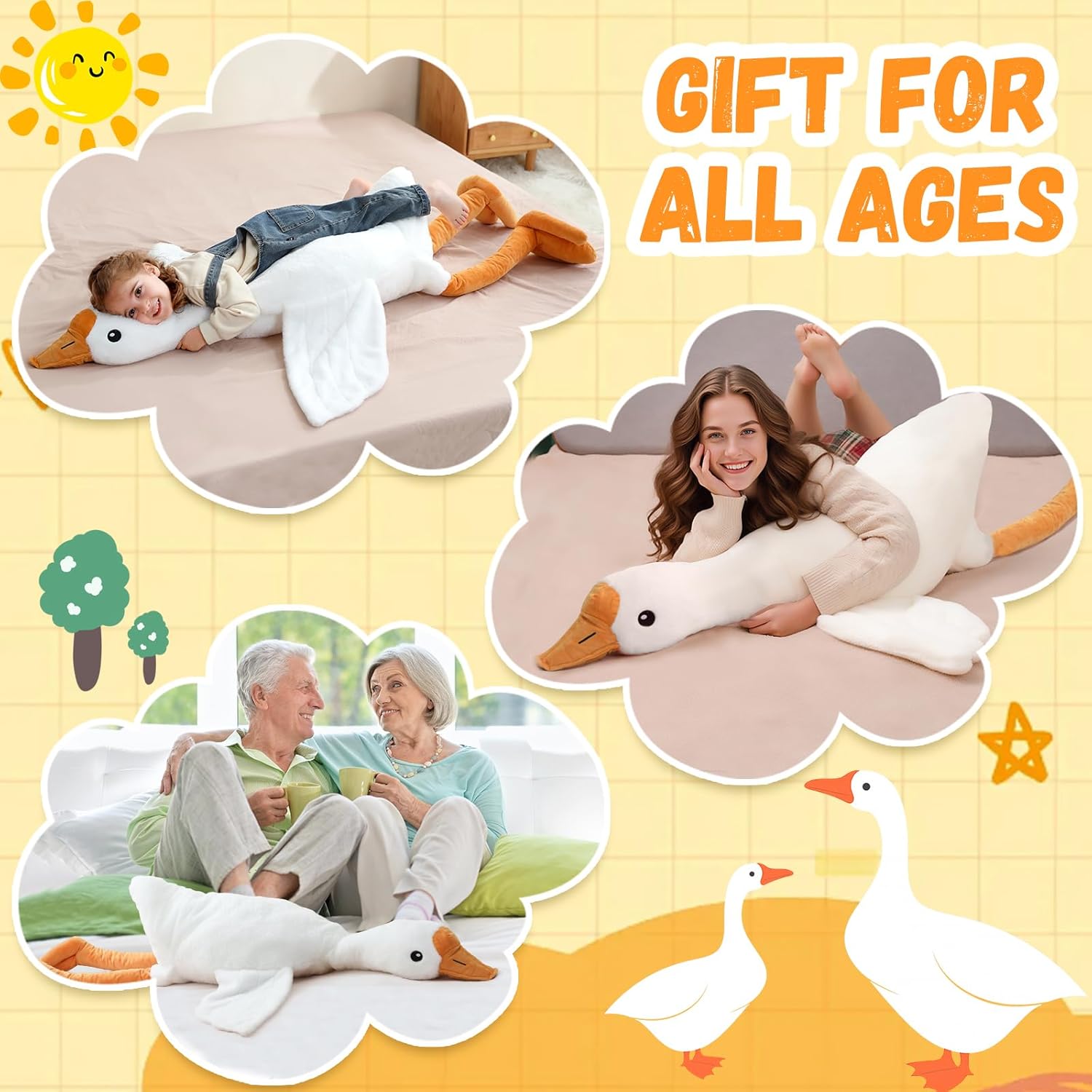 Peluche d'Oca Gigante XXL 130 cm - immagine 6