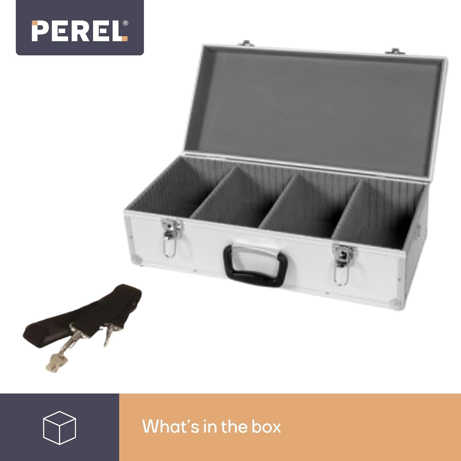 Perel Custodia CD per 80 CD, Alluminio - immagine 7