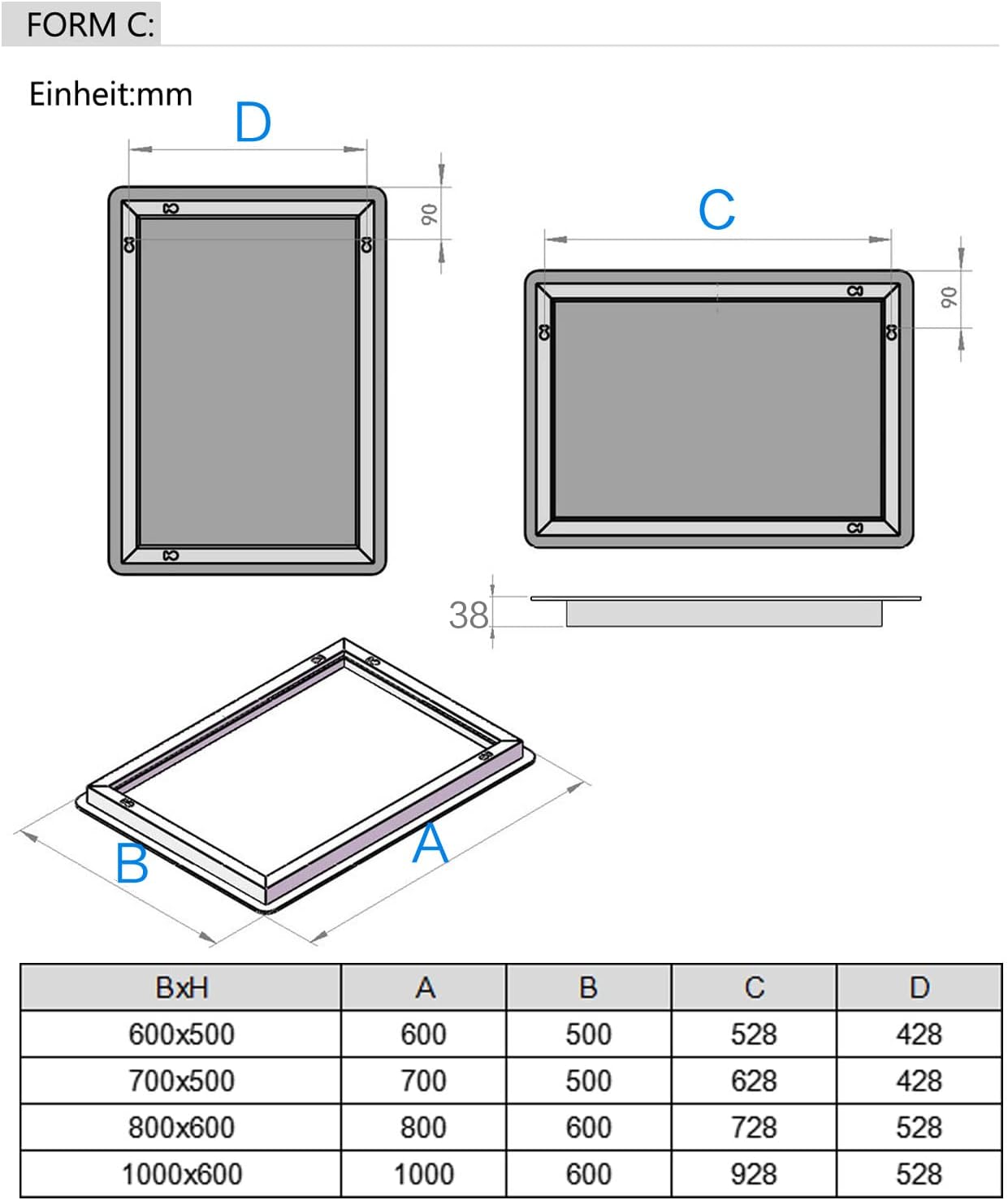 Lisa Specchio da Bagno LED 70x50 cm con Touch - immagine 6