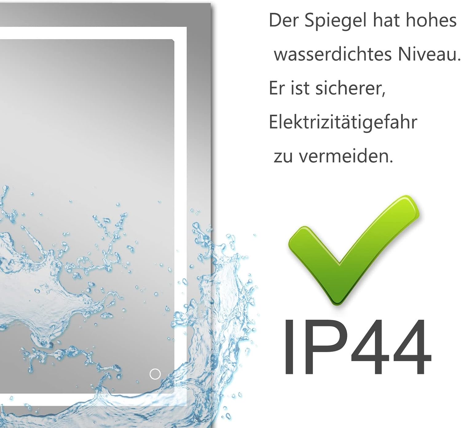 Lisa Specchio da Bagno LED 70x50 cm con Touch - immagine 8