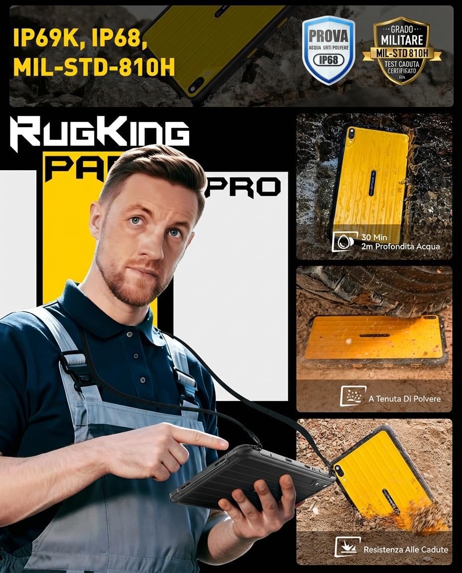 Ulefone RugKing Pad Pro Tablet Rugged Android 16 - immagine 5