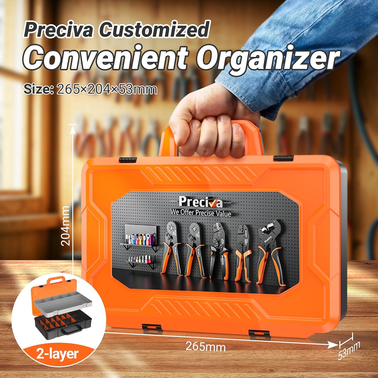 Kit Pinza Crimpatrice con 22 Tipi Capicorda Elettrici - immagine 2