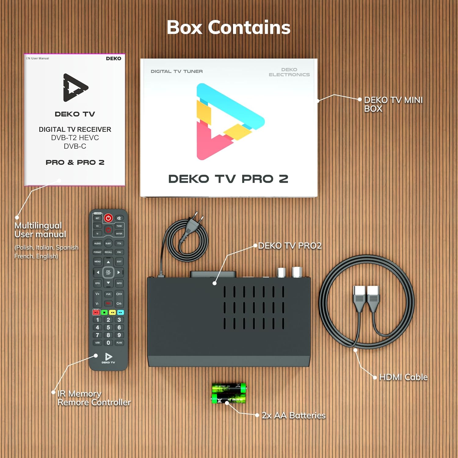 Deko TV PRO2 - Decoder Digitale Terrestre 2025 DVB-T2 - immagine 2